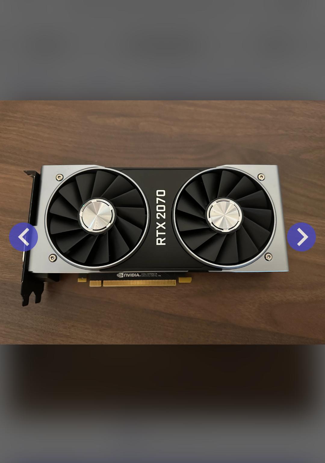 Nvidia GeForce 2070 Founders edition 8gb