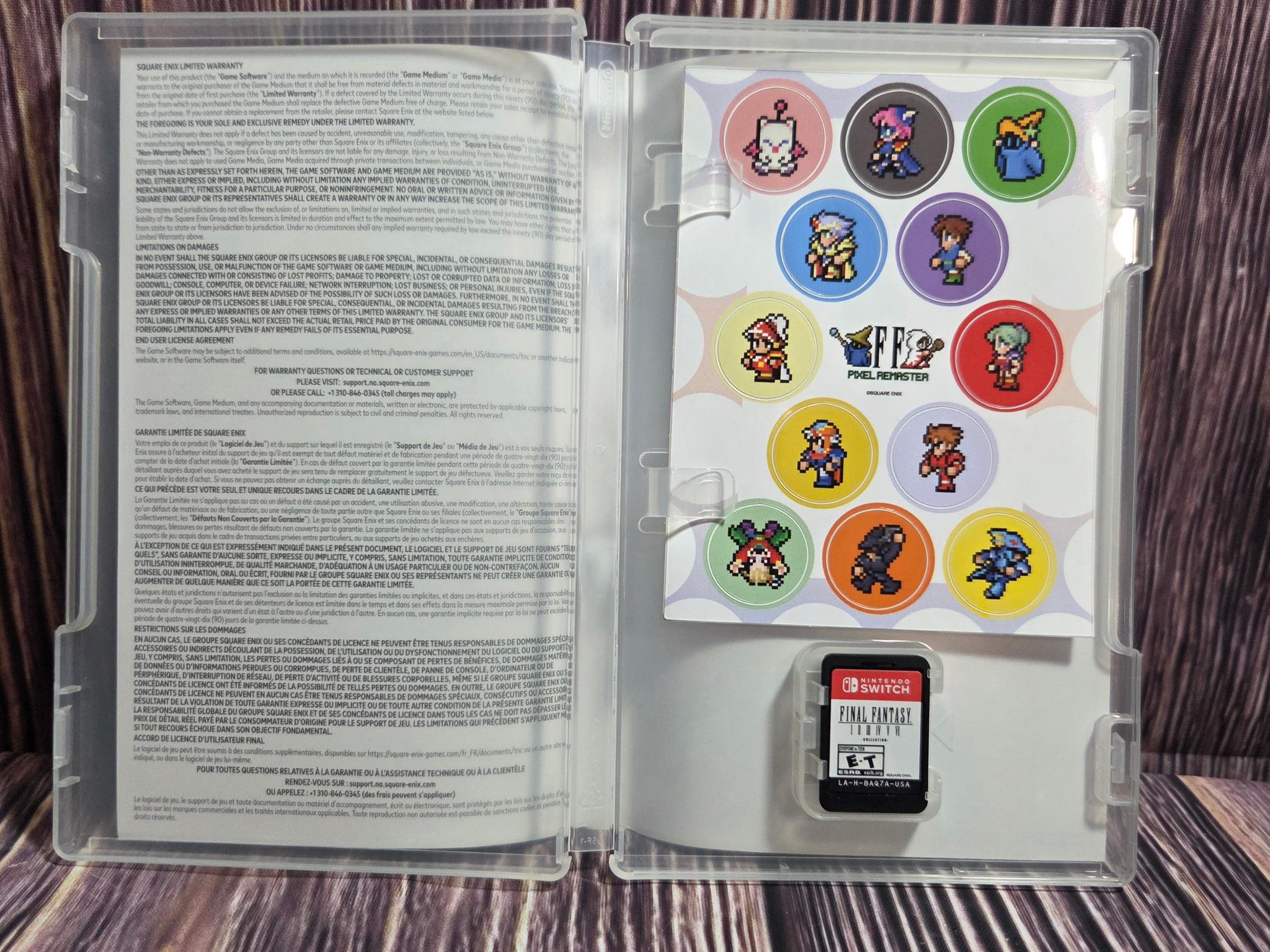 Final Fantasy I II III IV V VI Collection Aniversary Edition W/ Stickers Nintendo Switch