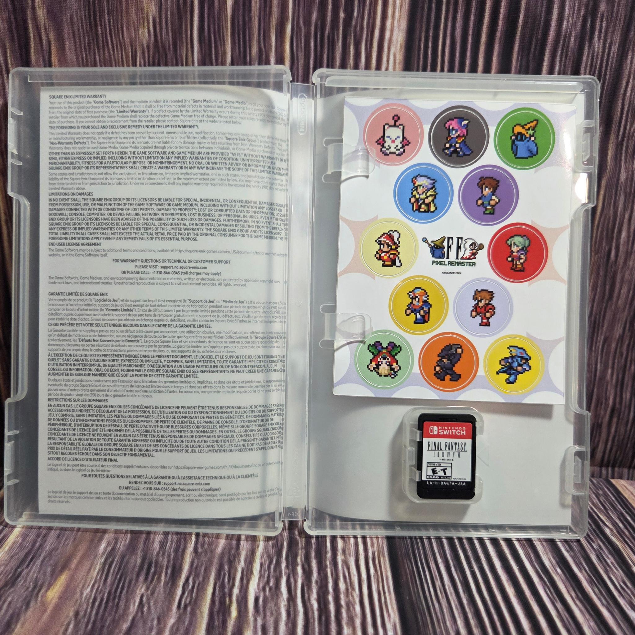 Final Fantasy I II III IV V VI Collection Aniversary Edition W/ Stickers Nintendo Switch