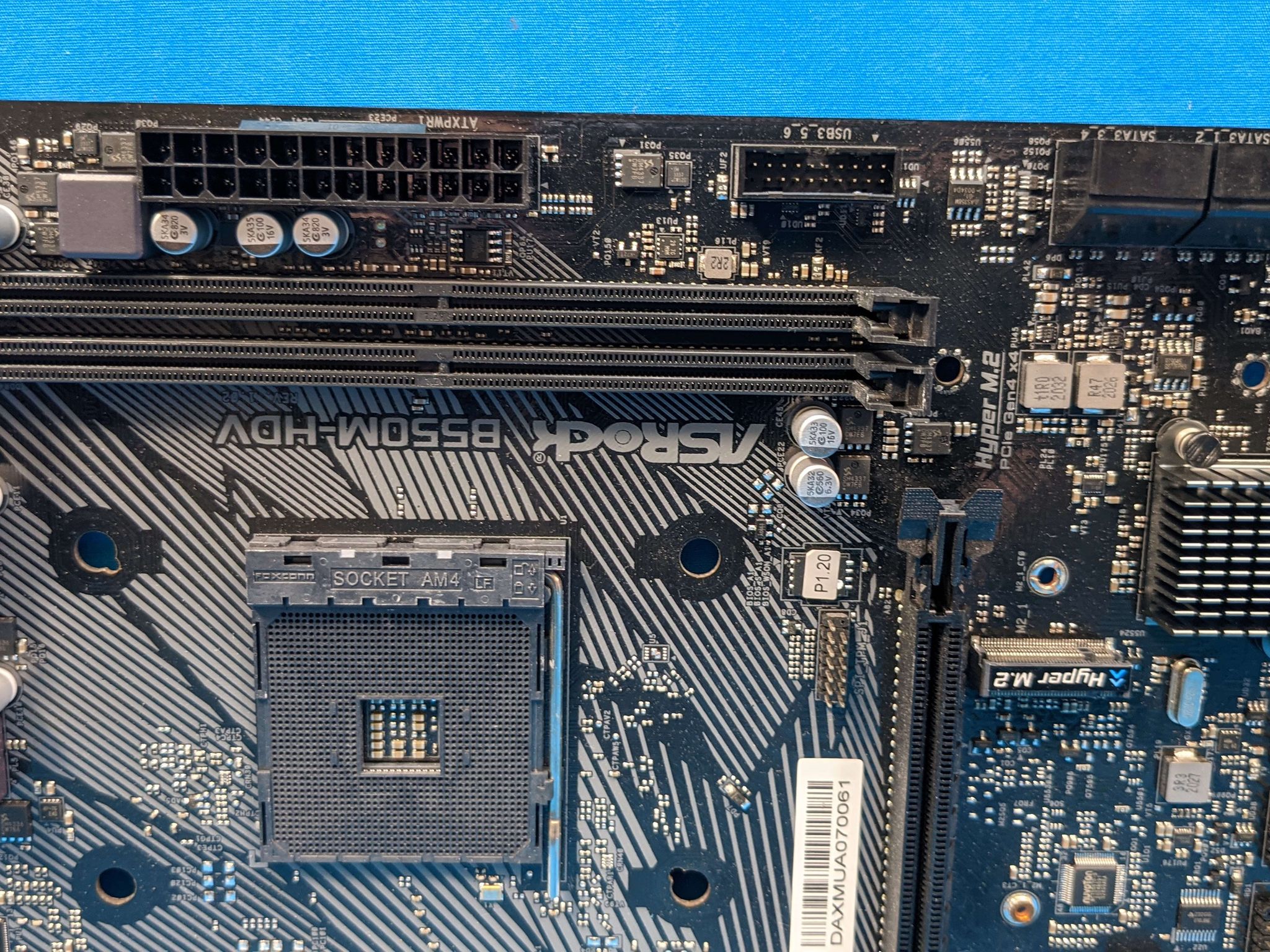 ASRock B550M-HDV REV. 1.02 AMD Socket AM4 DDR4 MicroATX Desktop Motherboard No I/O Shield