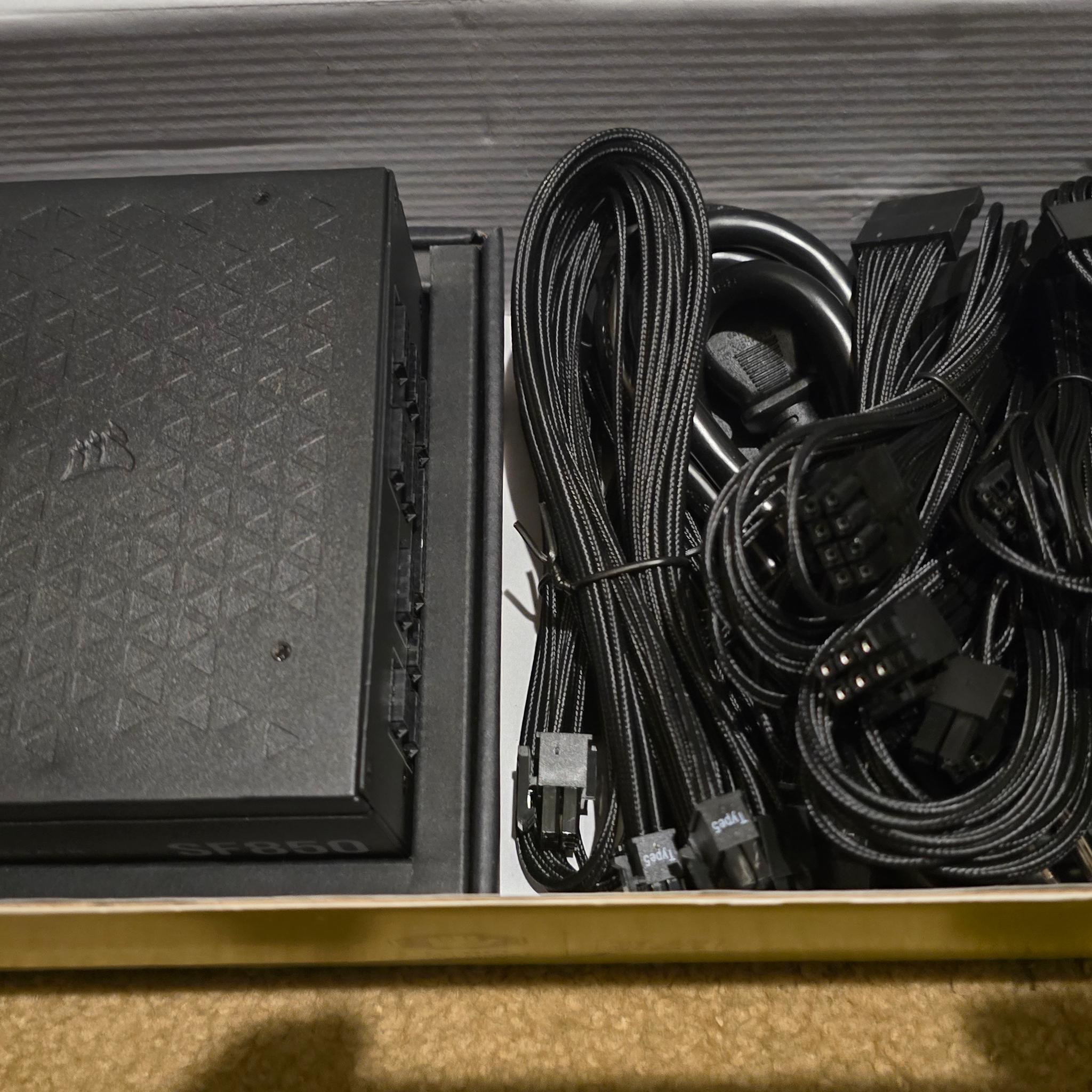 New Corsair sf850 power supply unit. Small form factor