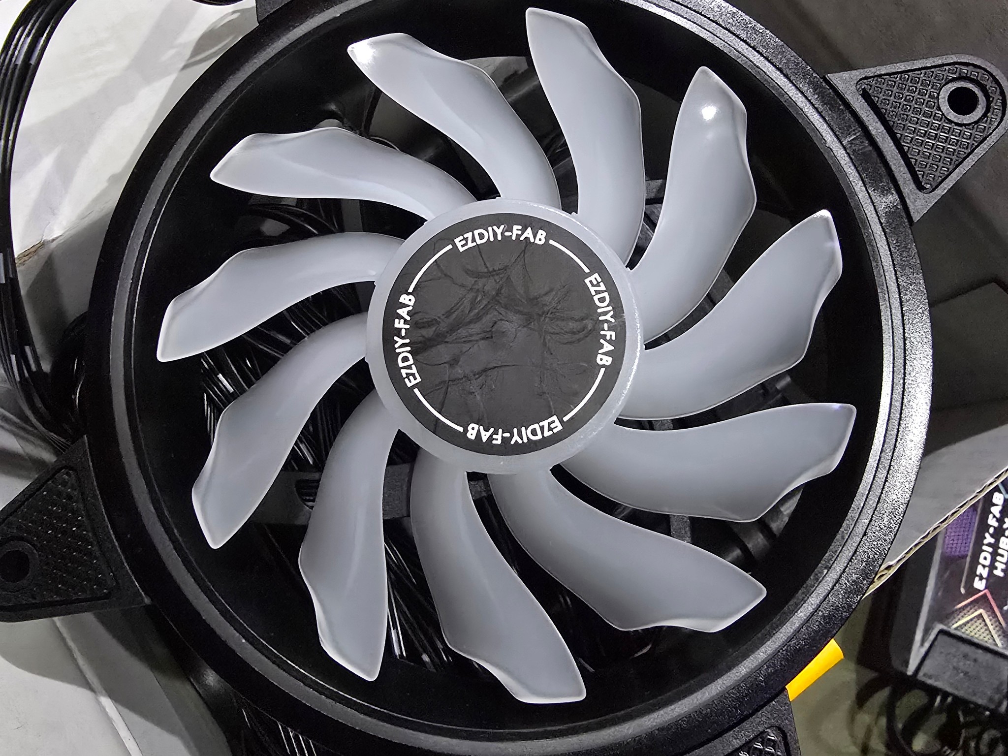 EZDIY-FAB Moonlight 120Mm RGB Case Fan with Fan Hub X Motherboard Aura Sync Argb Fan Desktop-6 Pack