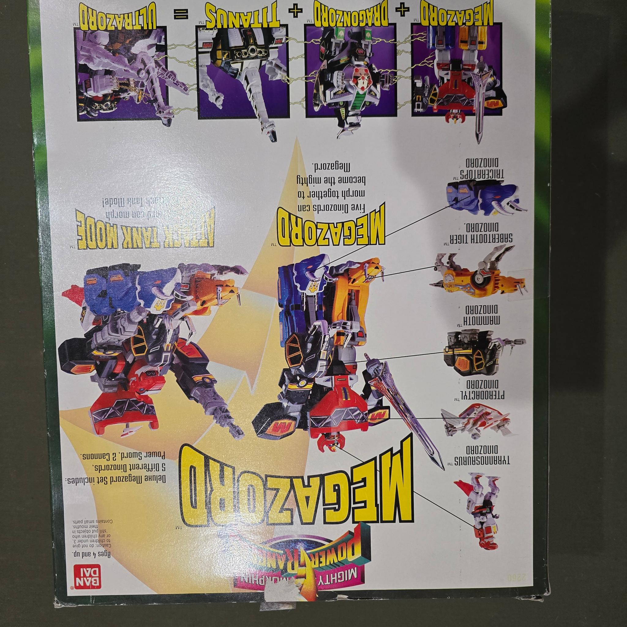Vintage Mighty Morphin Power Rangers Megazord Deluxe Set 1993 Bandai Open Box 2260 Original