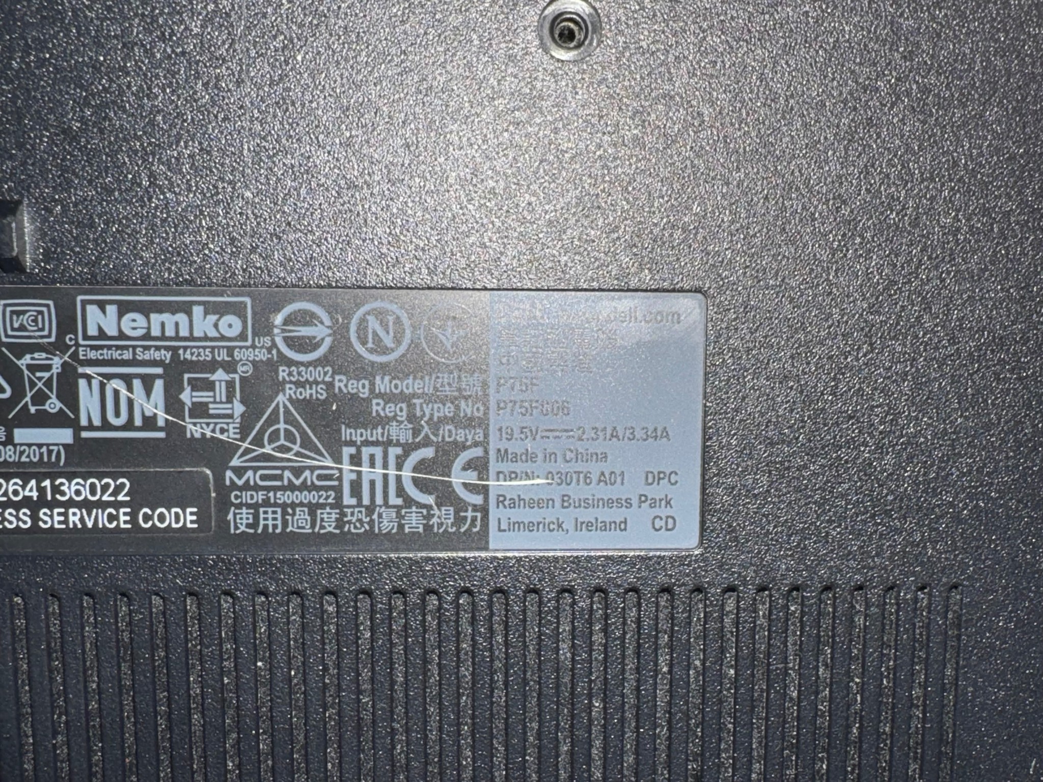 Del Inspiron 15” P75F laptop