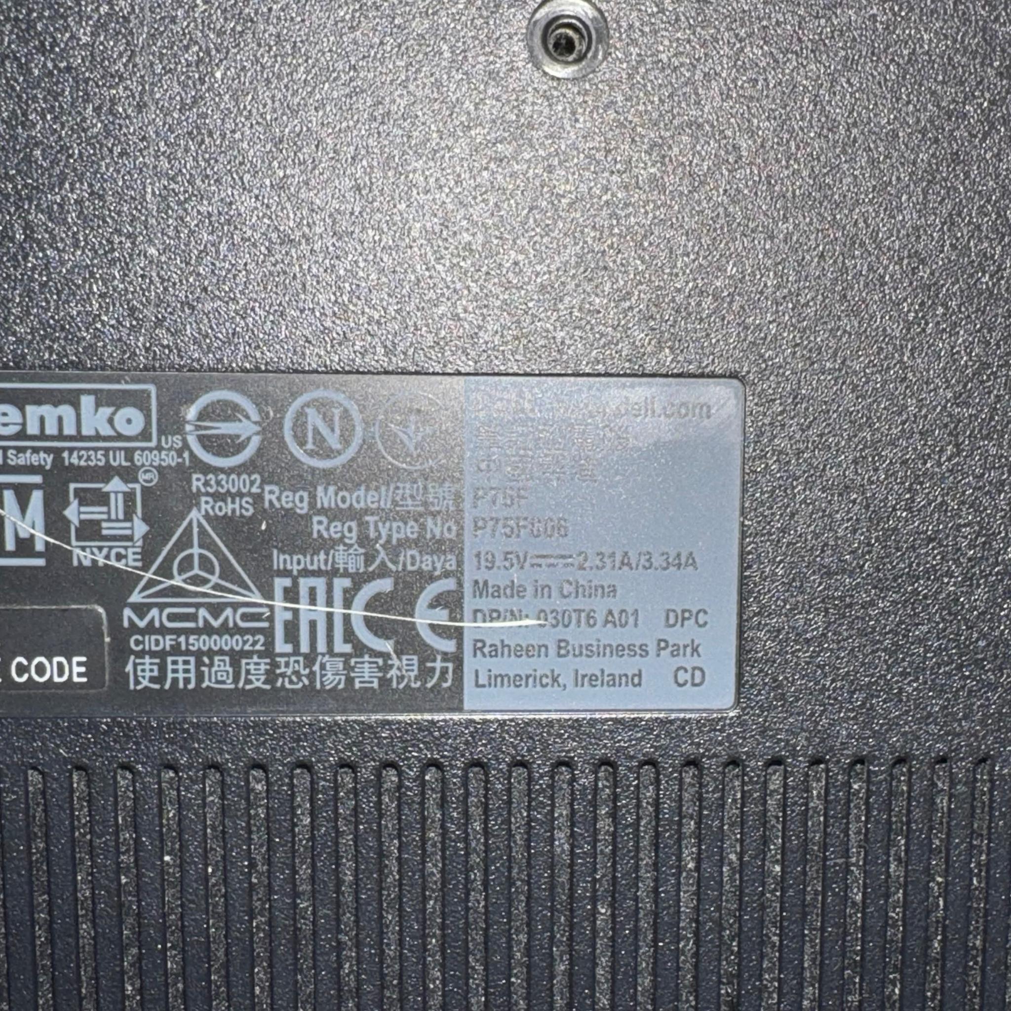 Del Inspiron 15” P75F laptop