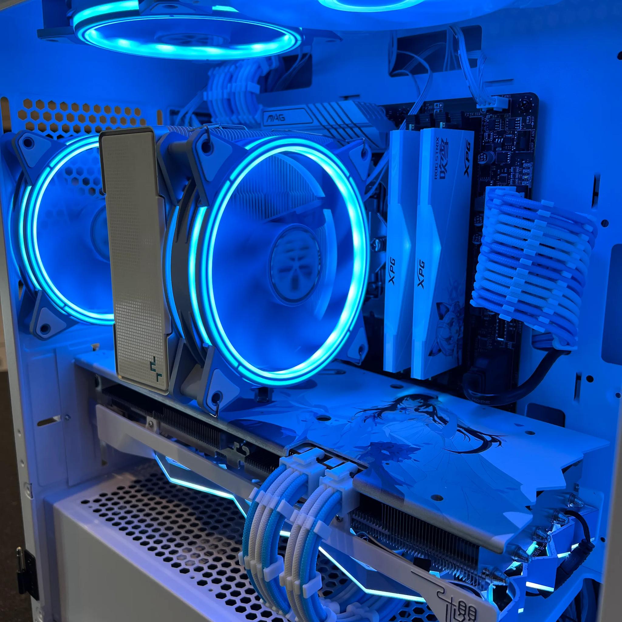 🤍💙 YESTON Sakura Build | i5-12400 | Radeon RX 6700XT 💙🤍