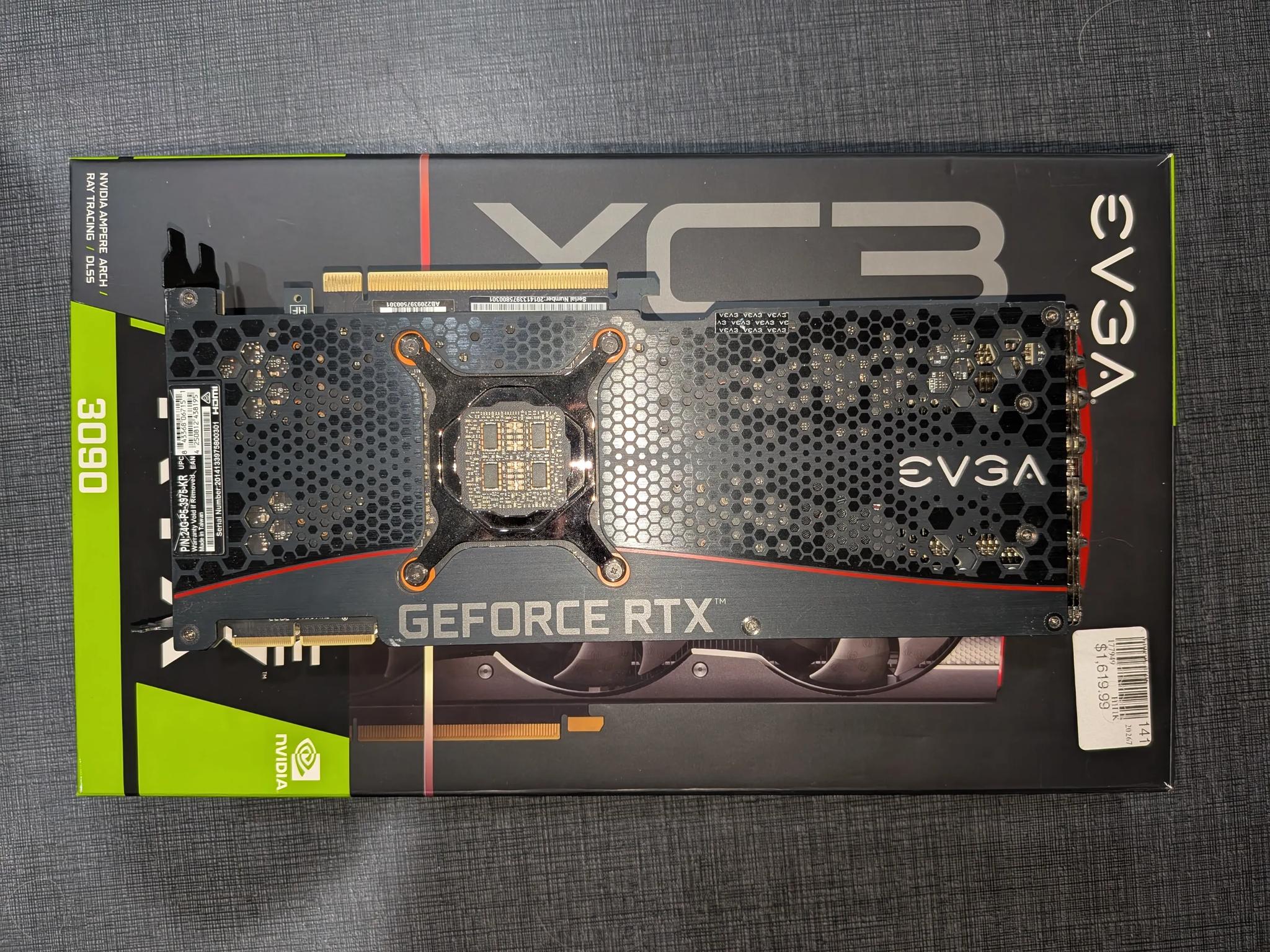 EVGA GeForce RTX 3090 XC3 Ultra 24GB GDDR6X - Used, In Original Box