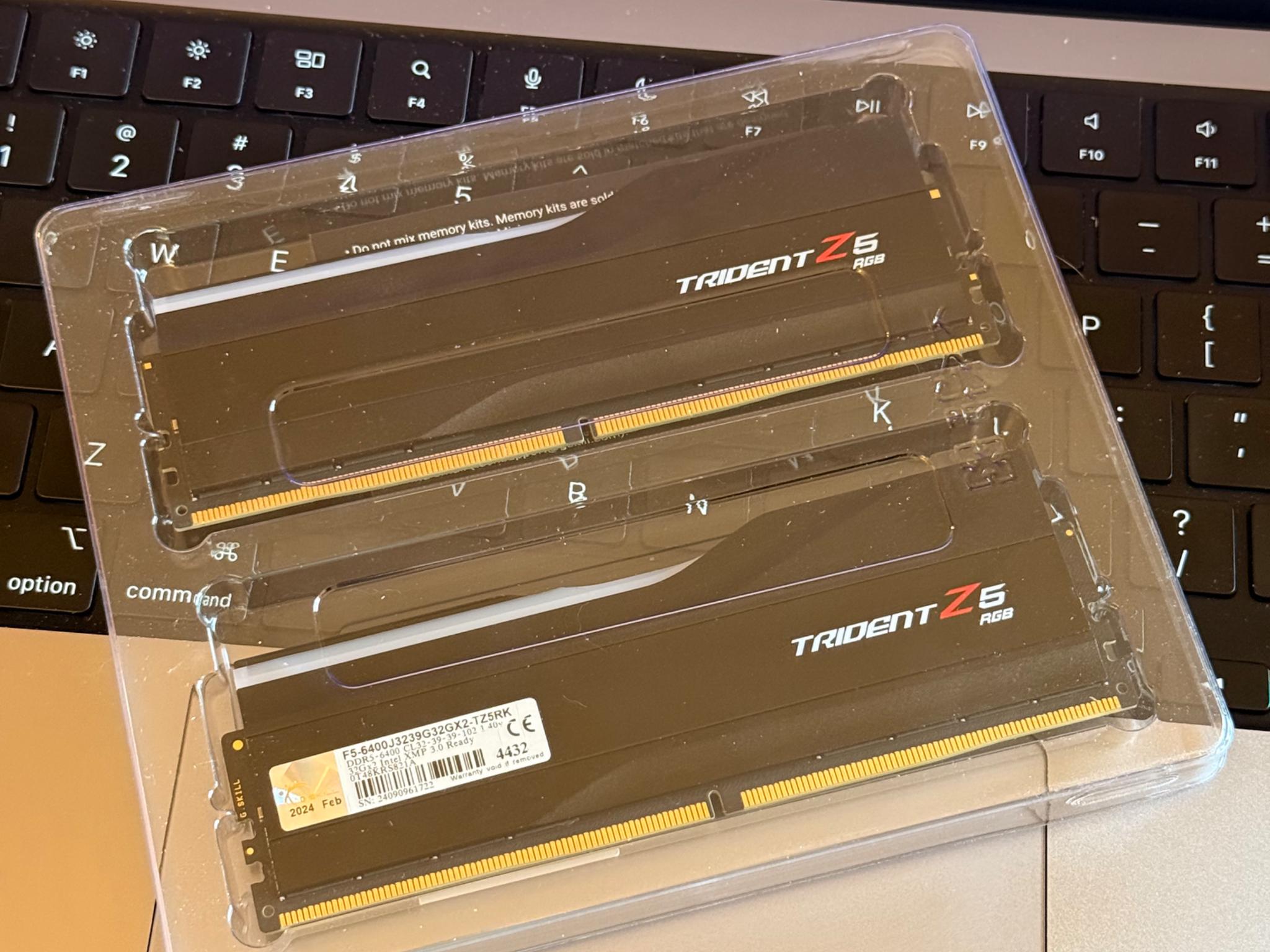 Like New G.Skill Trident Z5 DDR5-6400 64GB 2x 32 GB Sticks