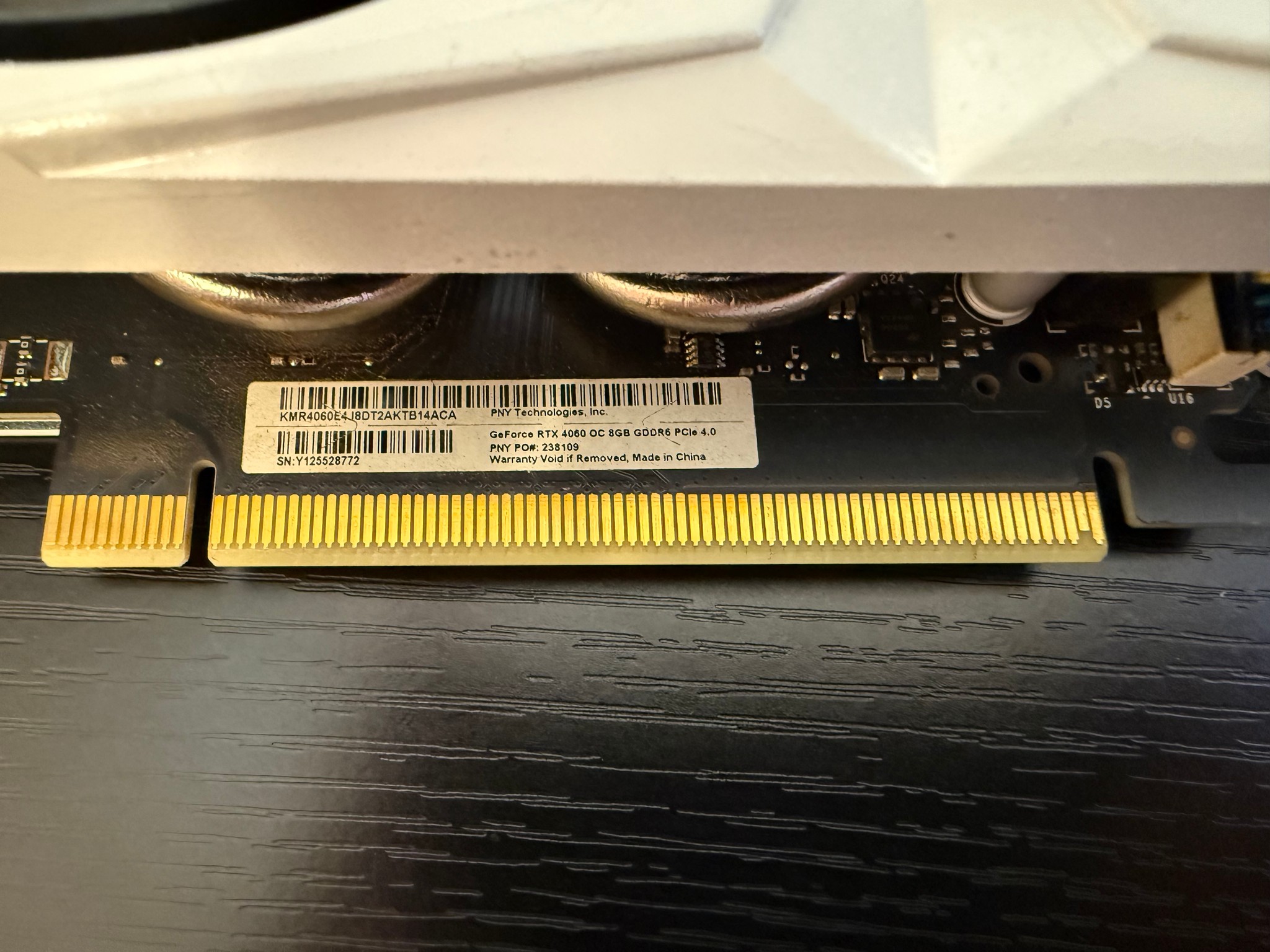 White RTX 4060 | White PNY XLR8 | Shroud painted white, like new!