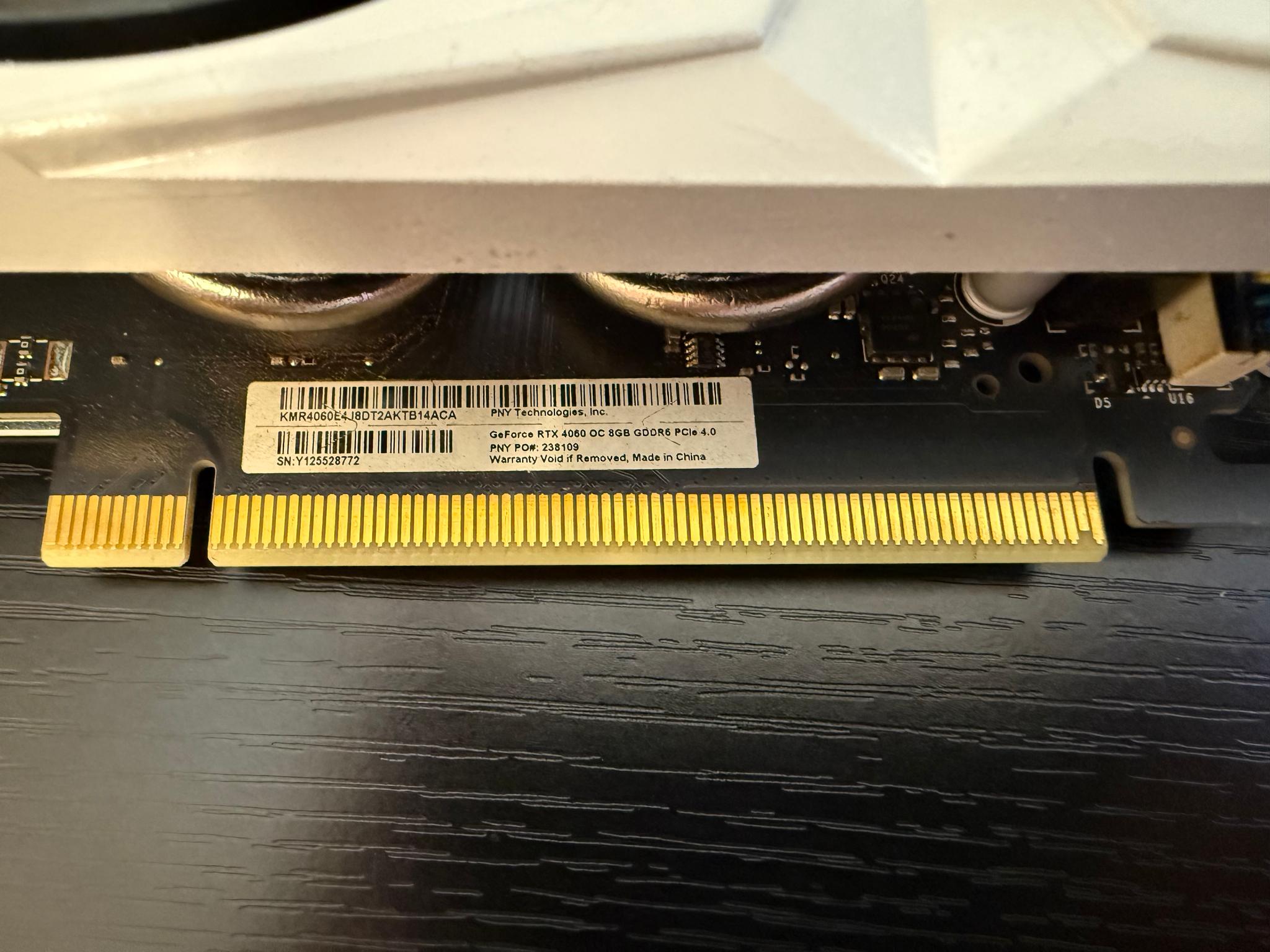 White RTX 4060 | White PNY XLR8 | Shroud painted white, like new!