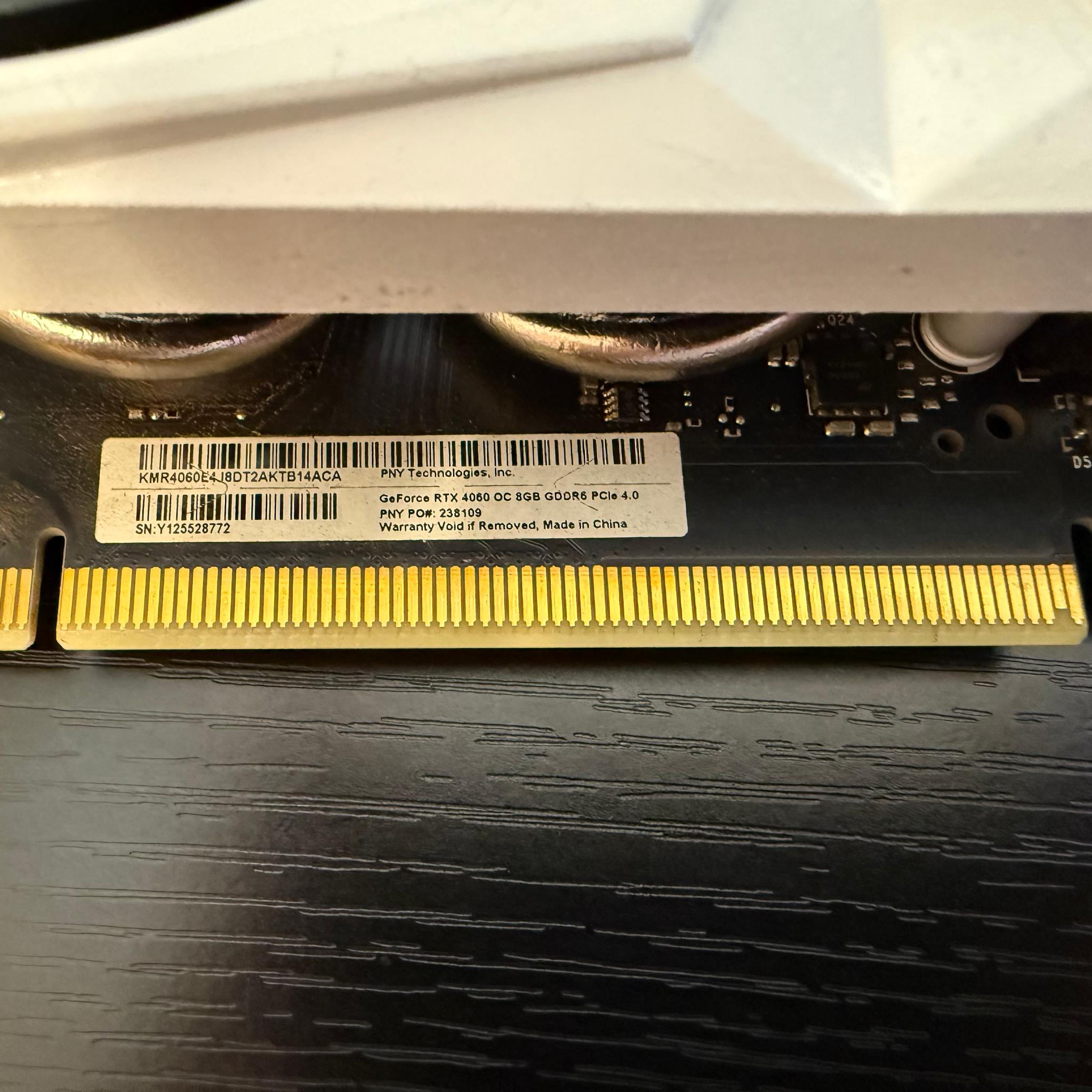 White RTX 4060 | White PNY XLR8 | Shroud painted white, like new!