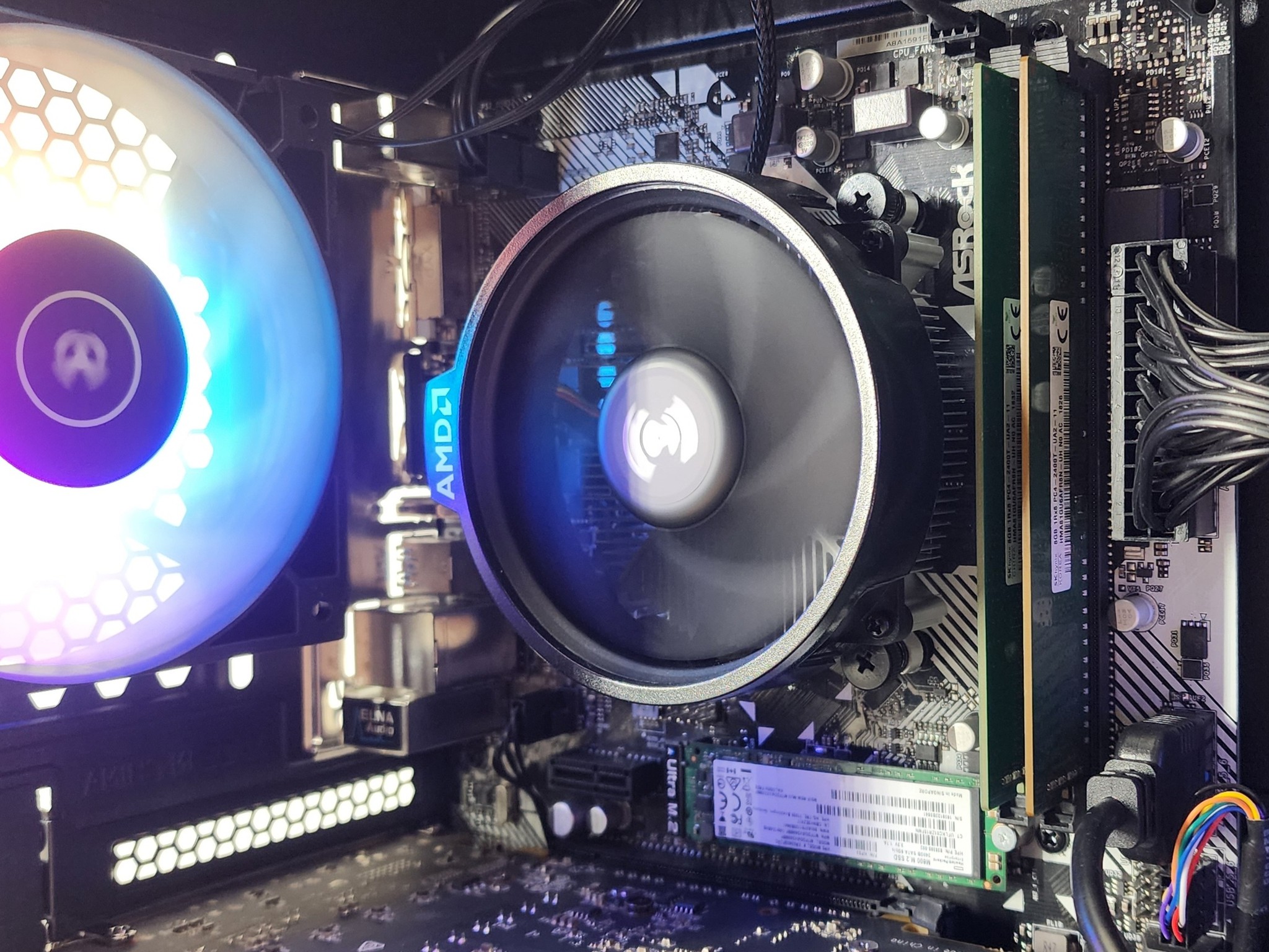 Gaming PC Ryzen 5 3600 16GB RAM 256GB SSD + 1TB HDD RX 470 8GB Win11 Computer