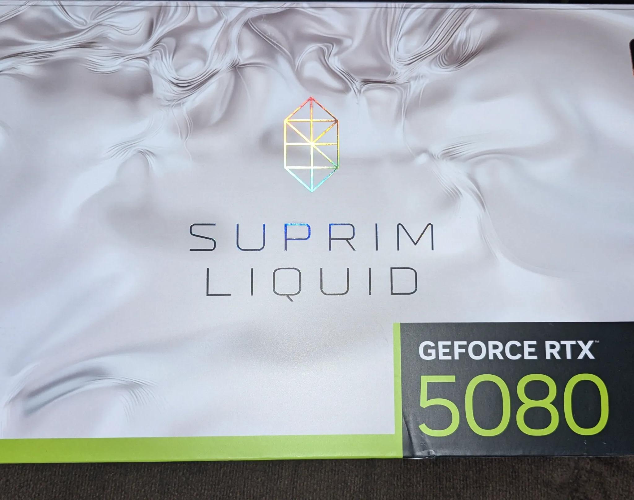 Nvidia RTX 5080 Msi Suprim liquid Soc edition