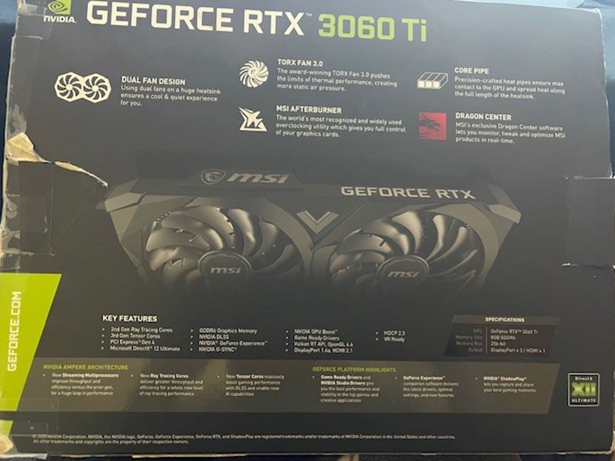MSI Ventus GeForce RTX 3060 Ti 8GB
