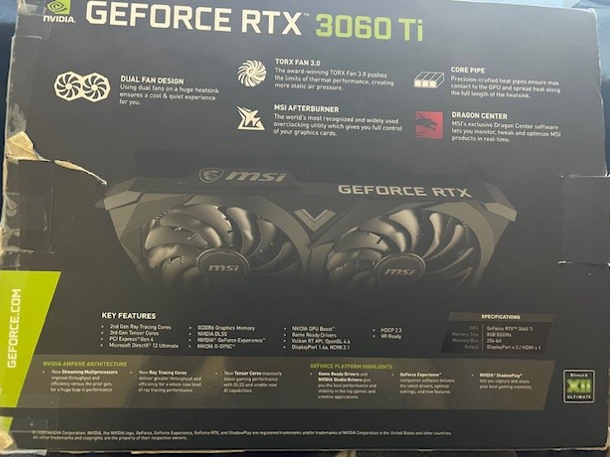 MSI Ventus GeForce RTX 3060 Ti 8GB