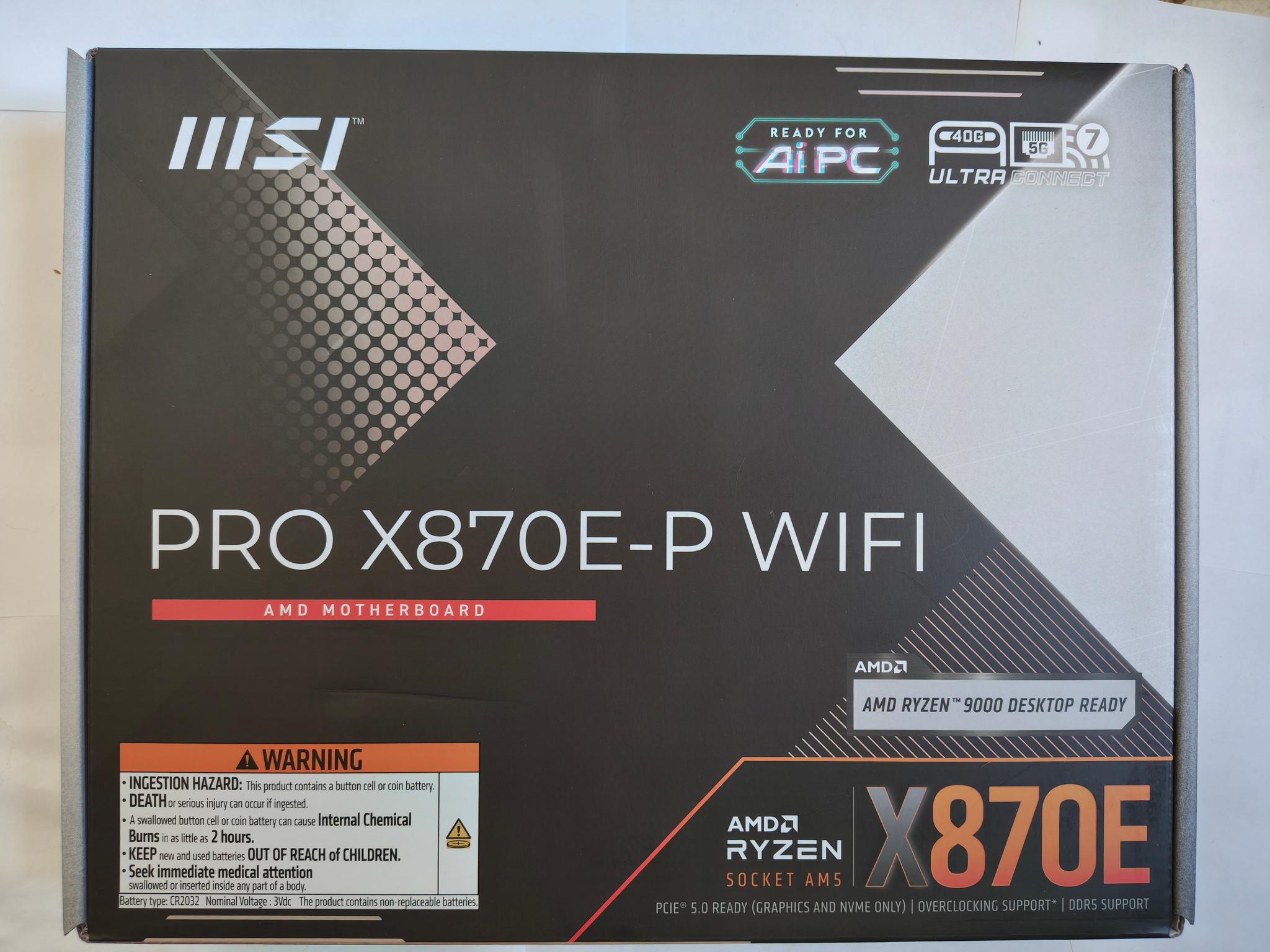 MSI x870E-P wifi