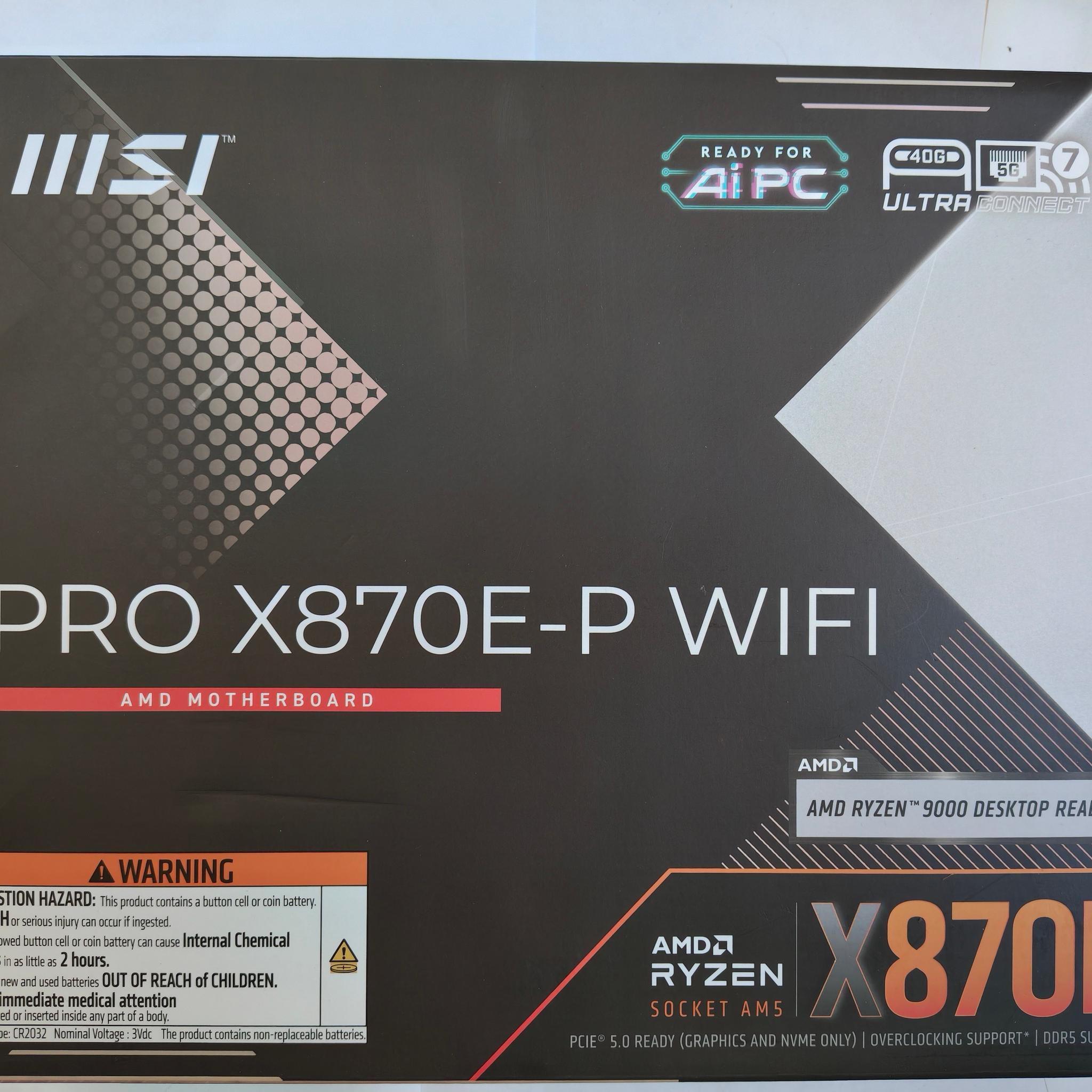 MSI x870E-P wifi
