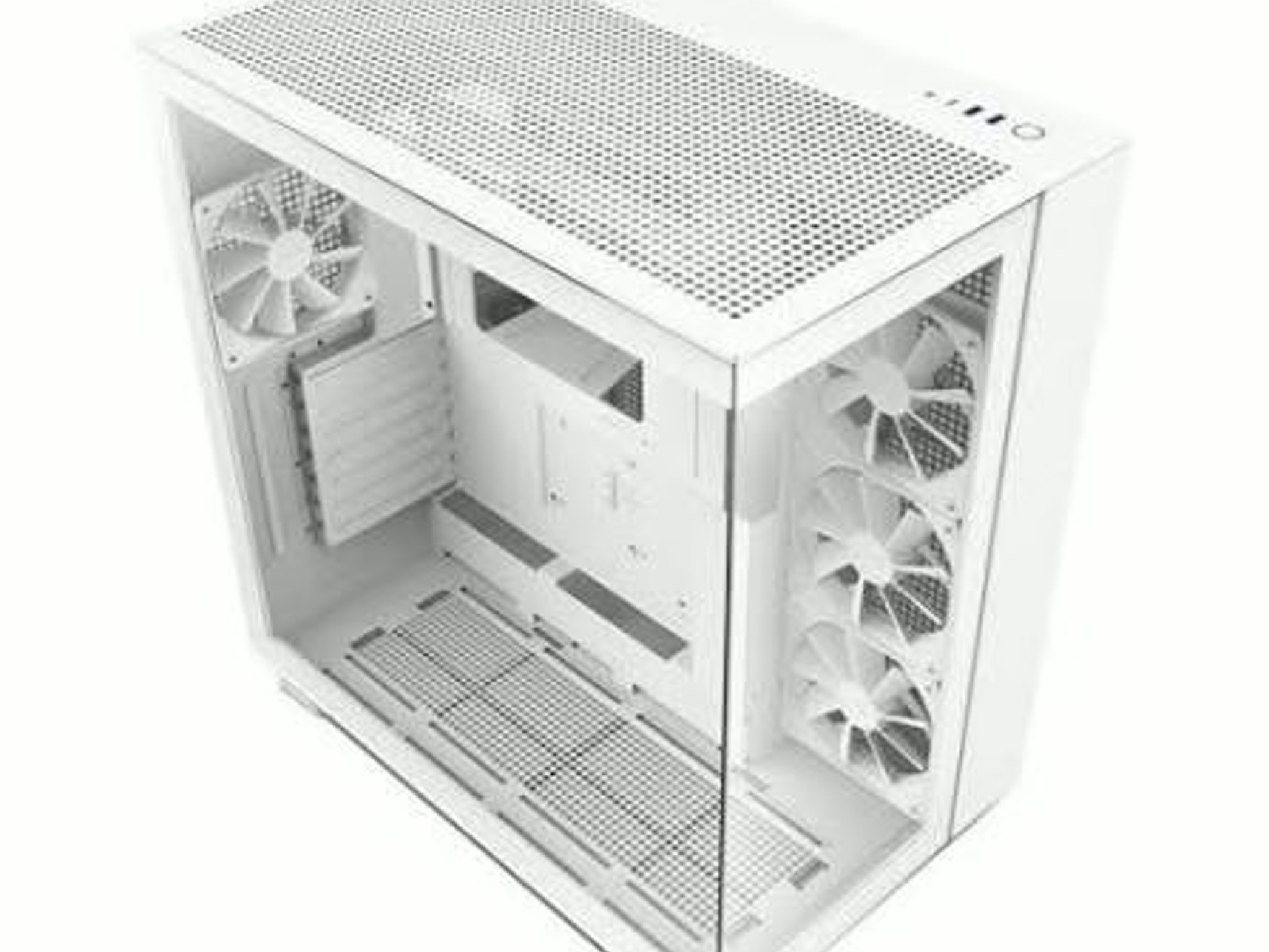 NZXT H9 Flow (WHITE - Tempered Glass)