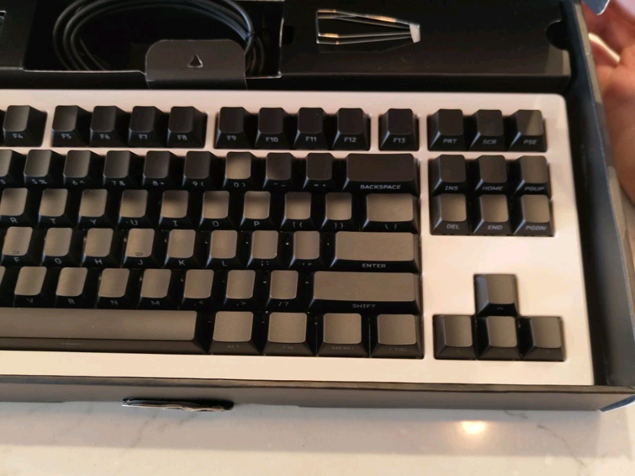 DROP CSTM80 Mechanical Keyboard Black/White RGB BACKLIGHT (RARE)