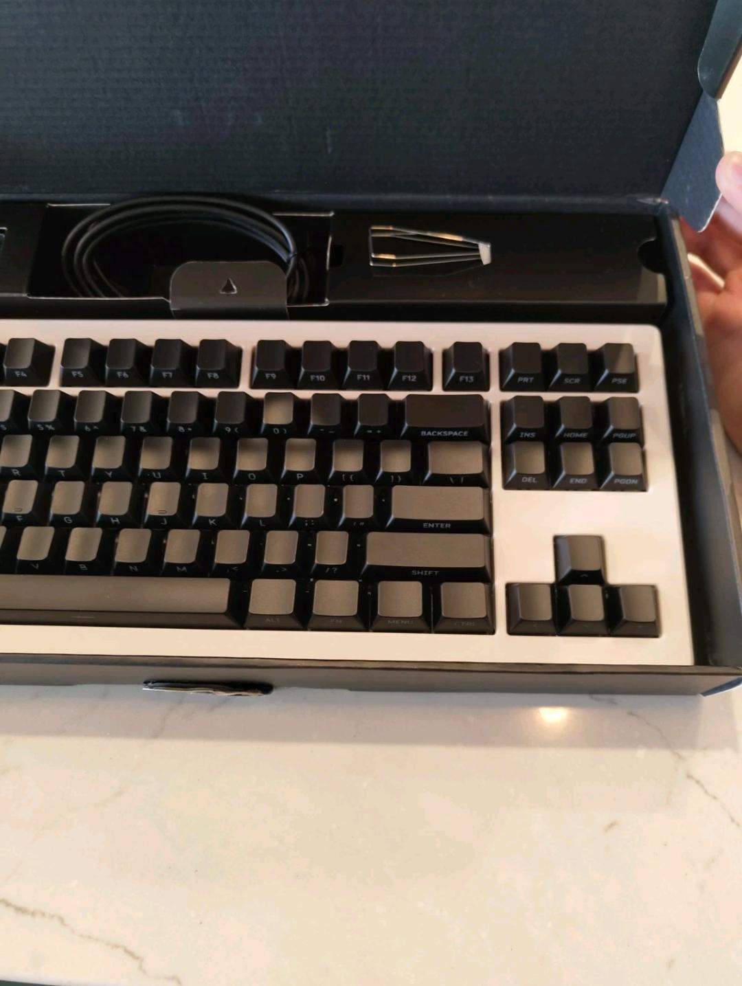 DROP CSTM80 Mechanical Keyboard Black/White RGB BACKLIGHT (RARE)