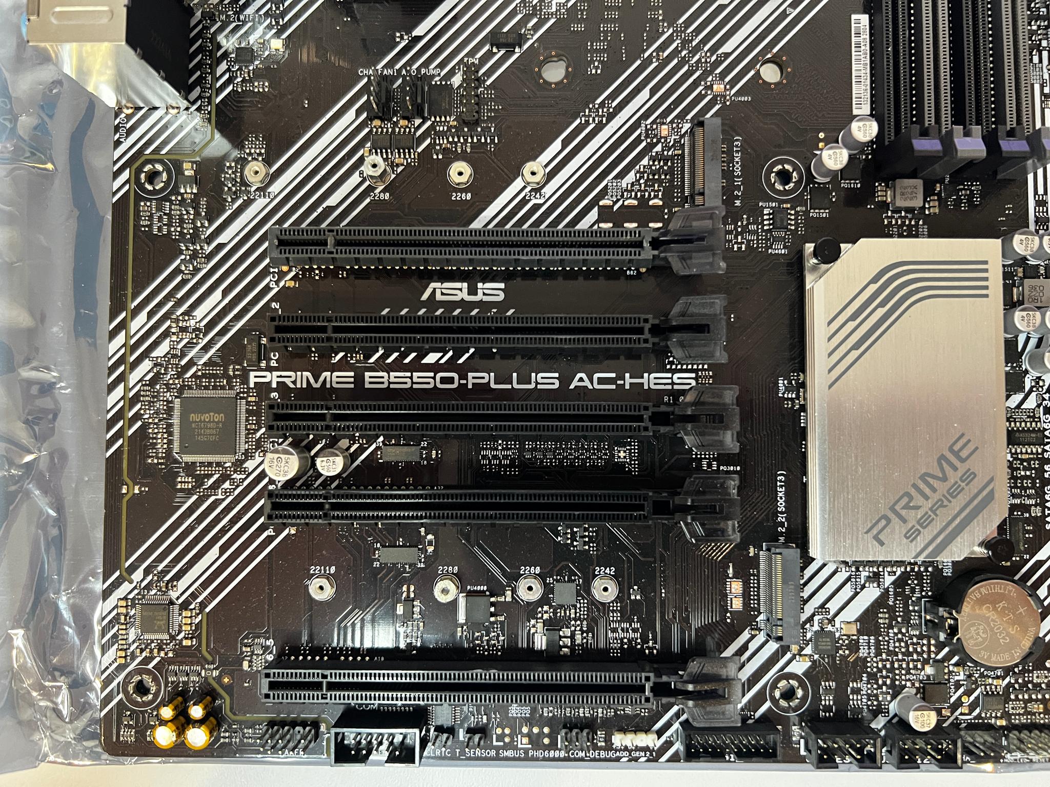ASUS PRIME B550-PLUS AC-HES AM4 Motherboard (IO Shield Included)