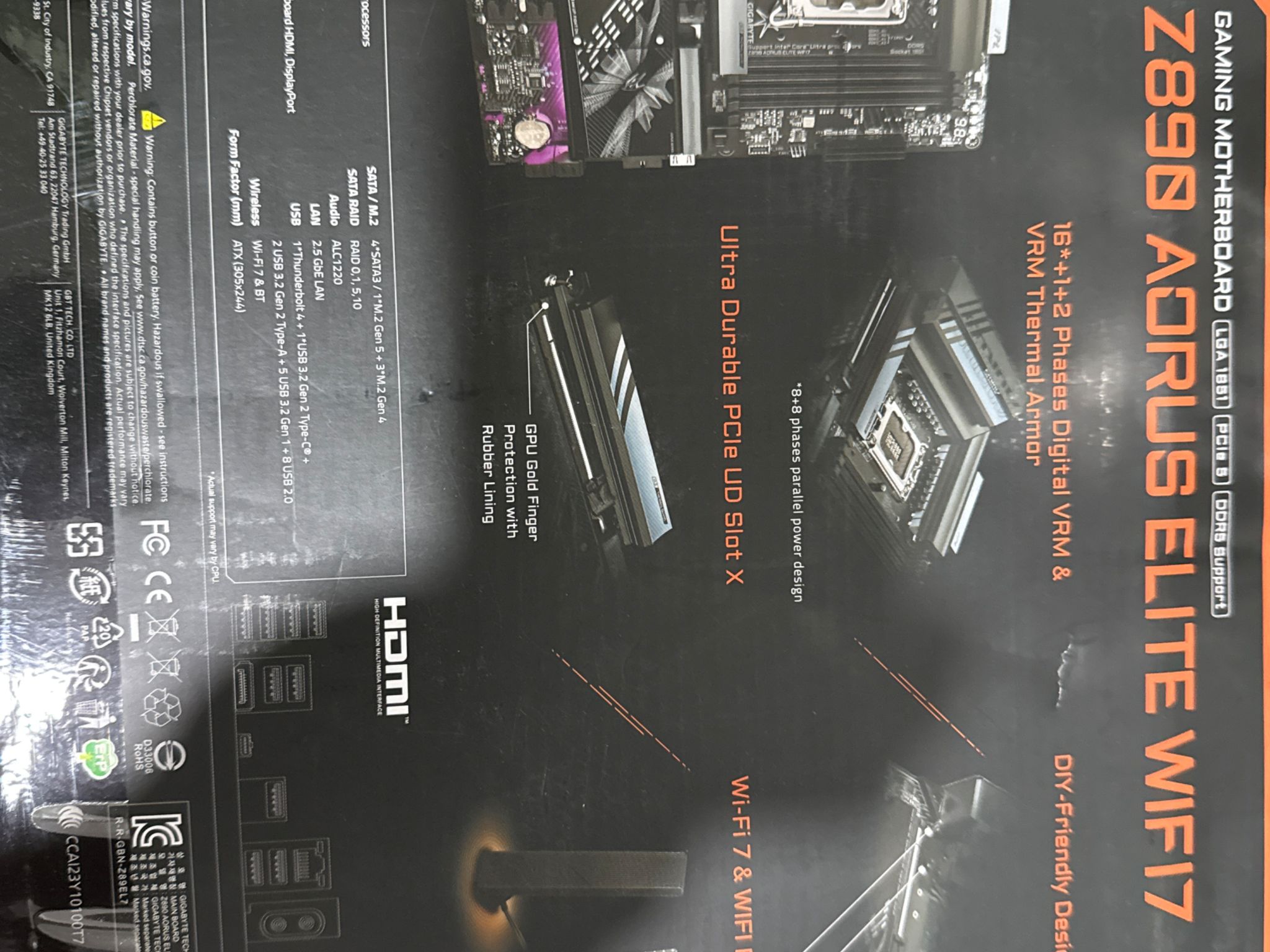 Gigabyte z890 aorus elite WiFi 7