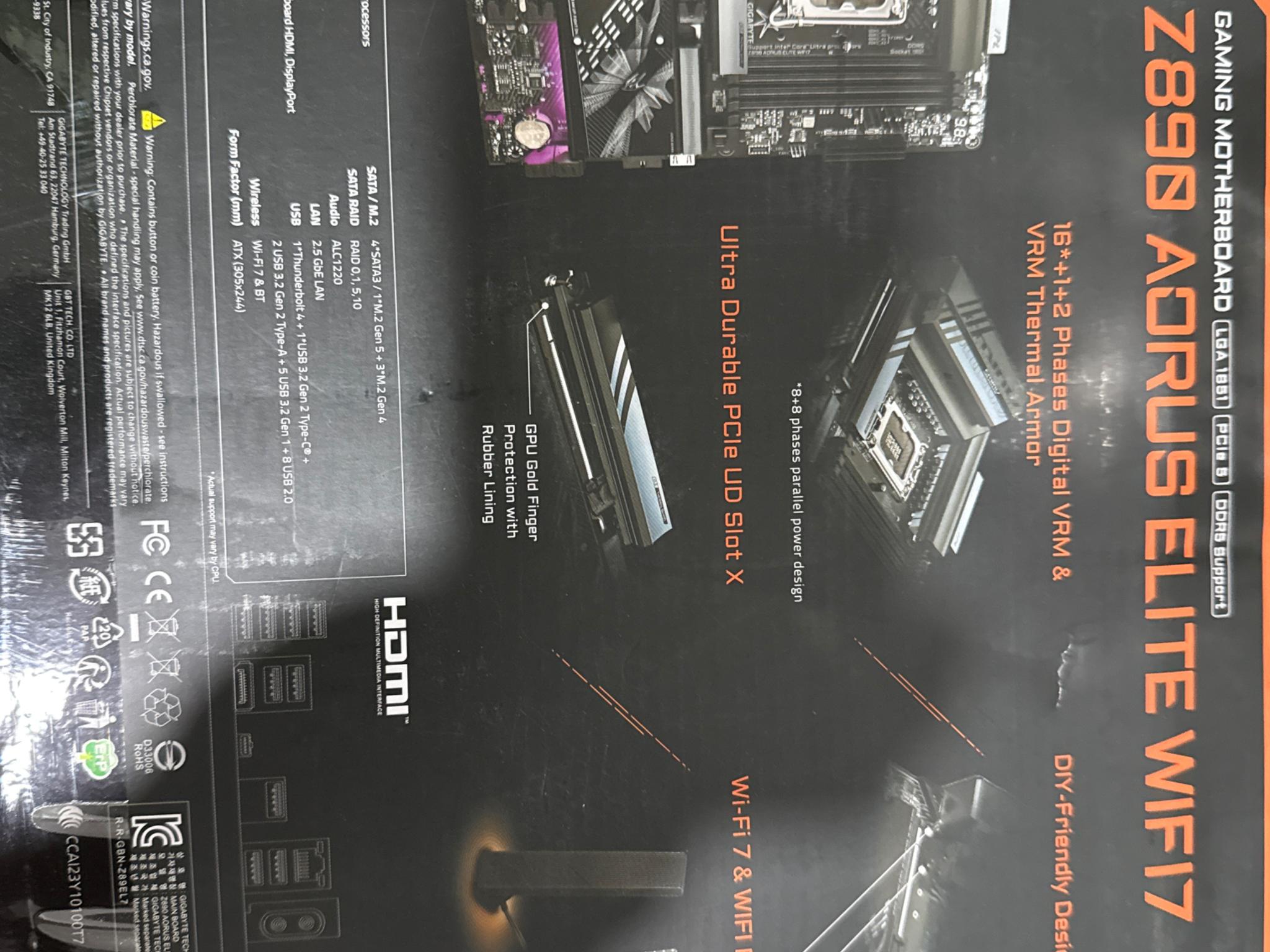 Gigabyte z890 aorus elite WiFi 7