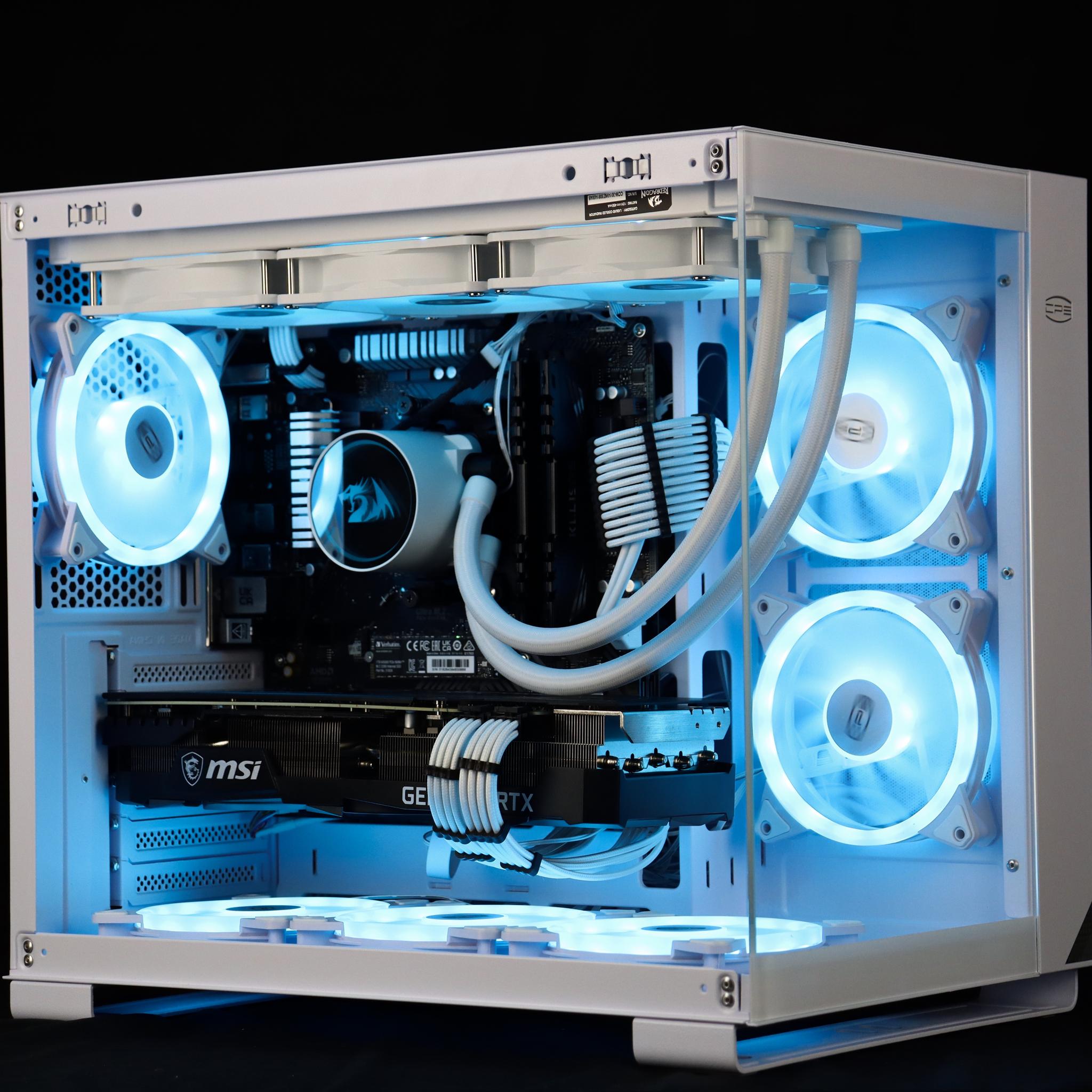 ❄️🧊💎- Whiteout 1440P Gaming PC | RTX 3080, Ryzen 7 5700X, 32GB RAM, 1TB NVMe SSD ❄️🧊💎