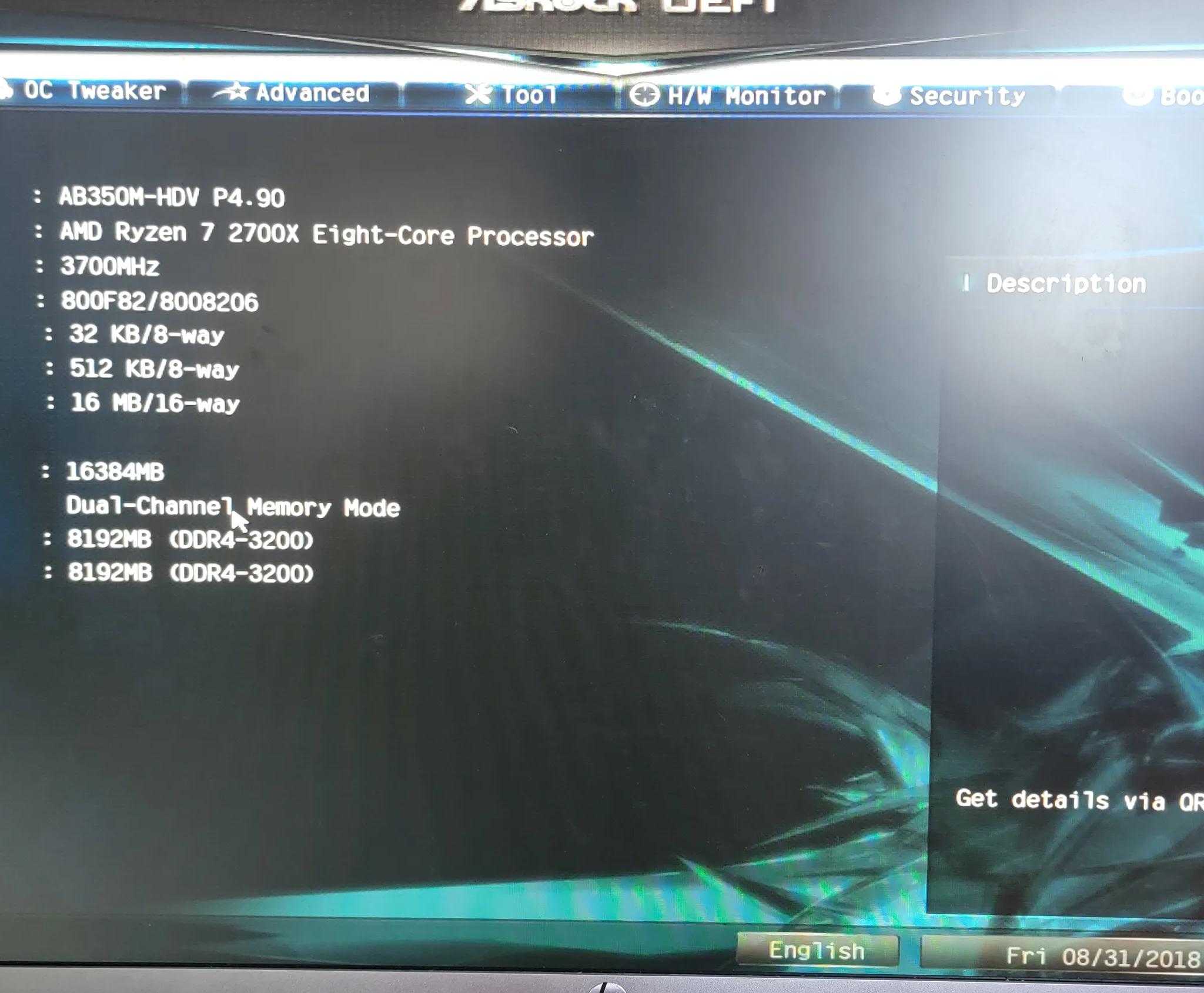 1080p Gaming PC Ryzen 7 2700x GTX 1080 8gb OC