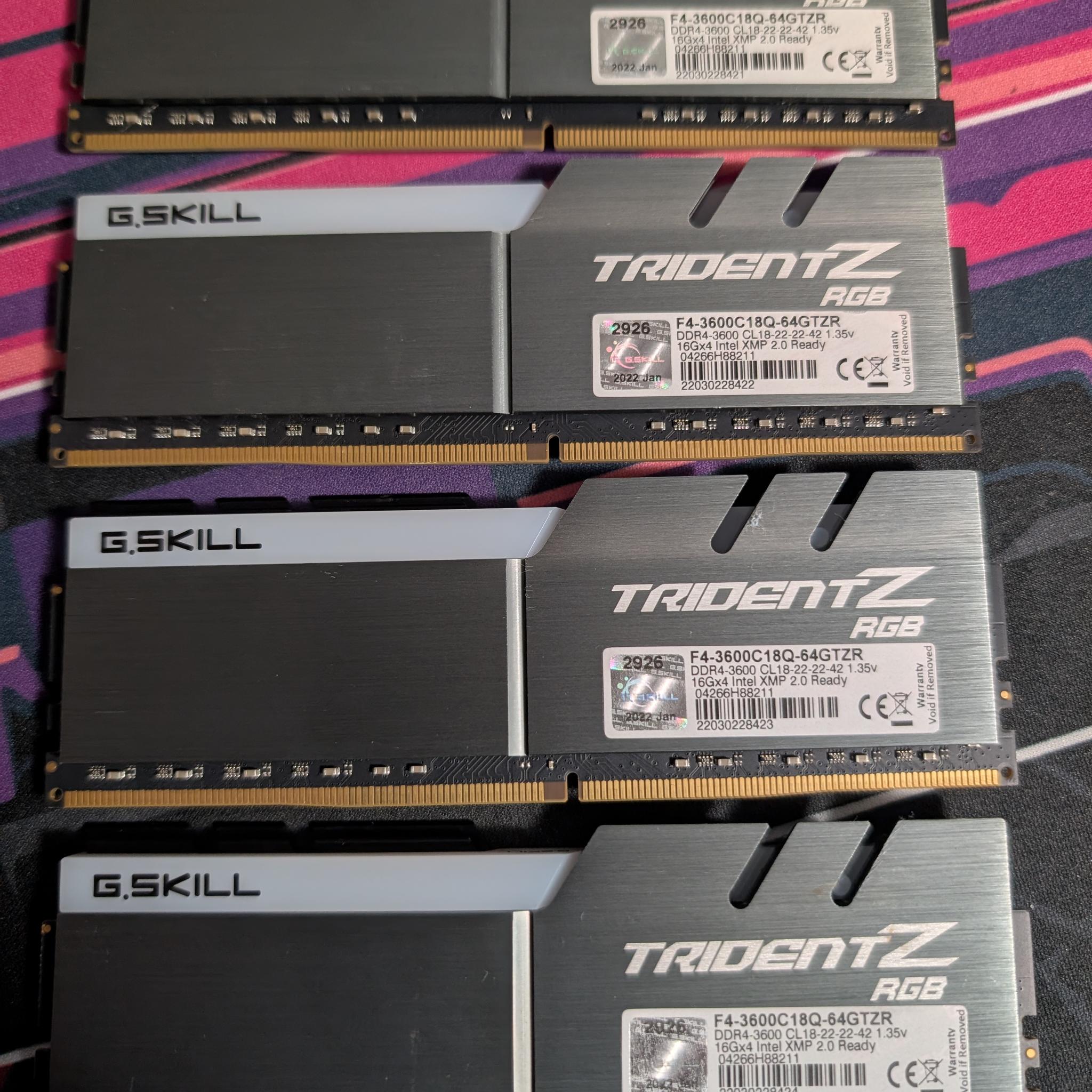 G.Skill Trident Z RGB 64GB (4x16GB) DDR4 3600MHz