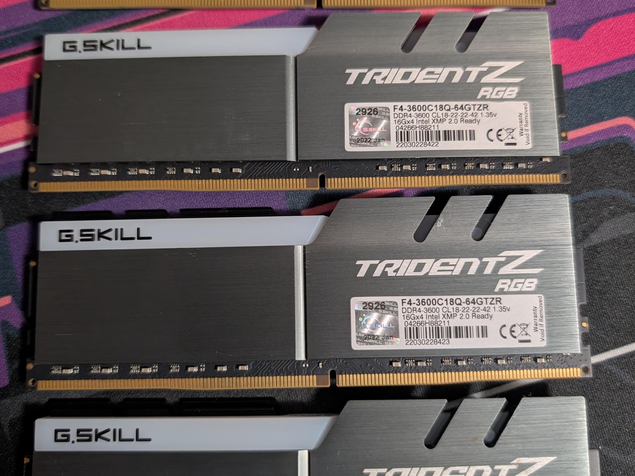G.Skill Trident Z RGB 64GB (4x16GB) DDR4 3600MHz