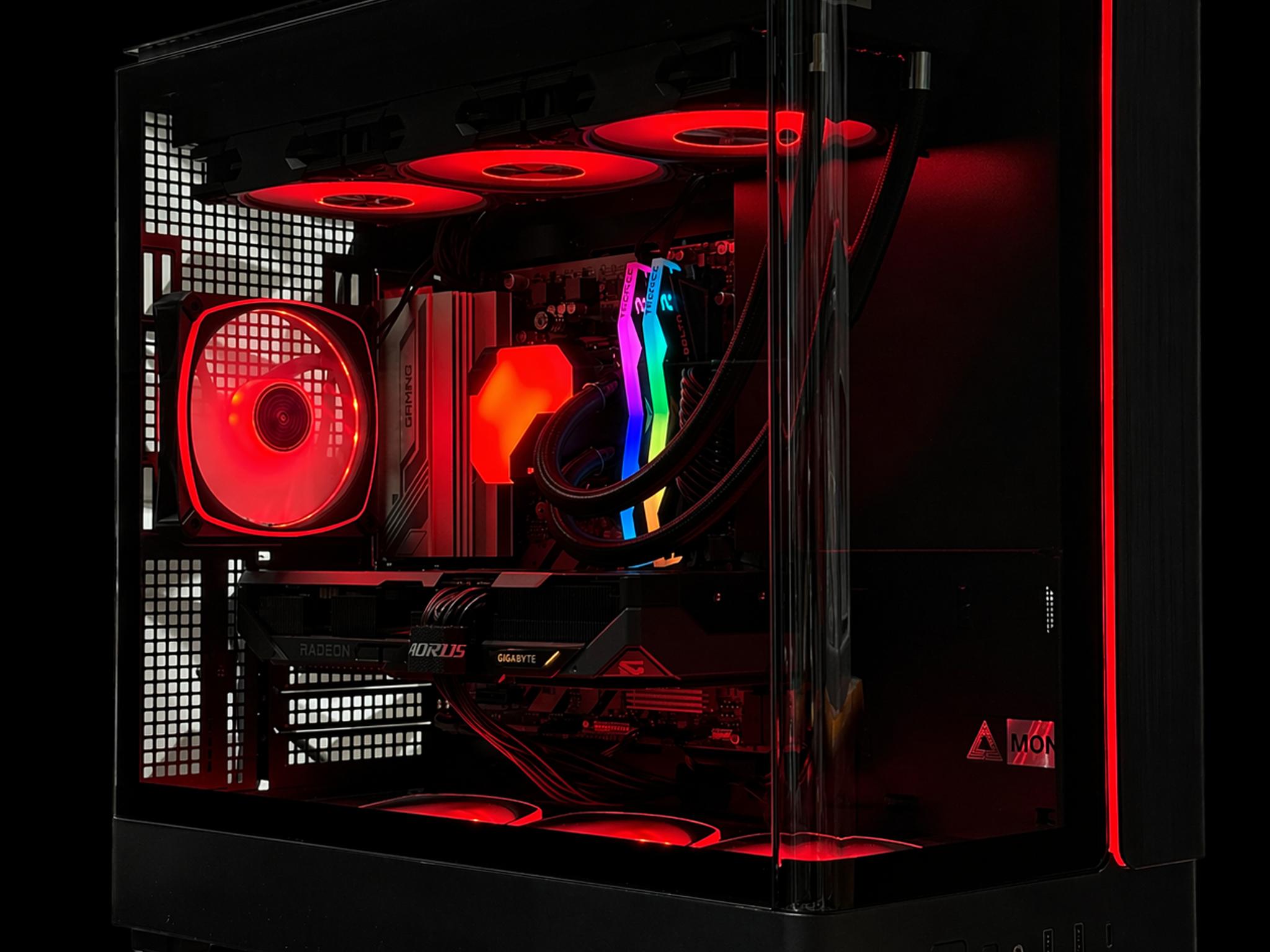 Ryzen 7 8700F, RX 9070 16GB, 16GB DDR5, 1TB SSD, liquid cooled, Arc Raiders, Fortnite, BF6