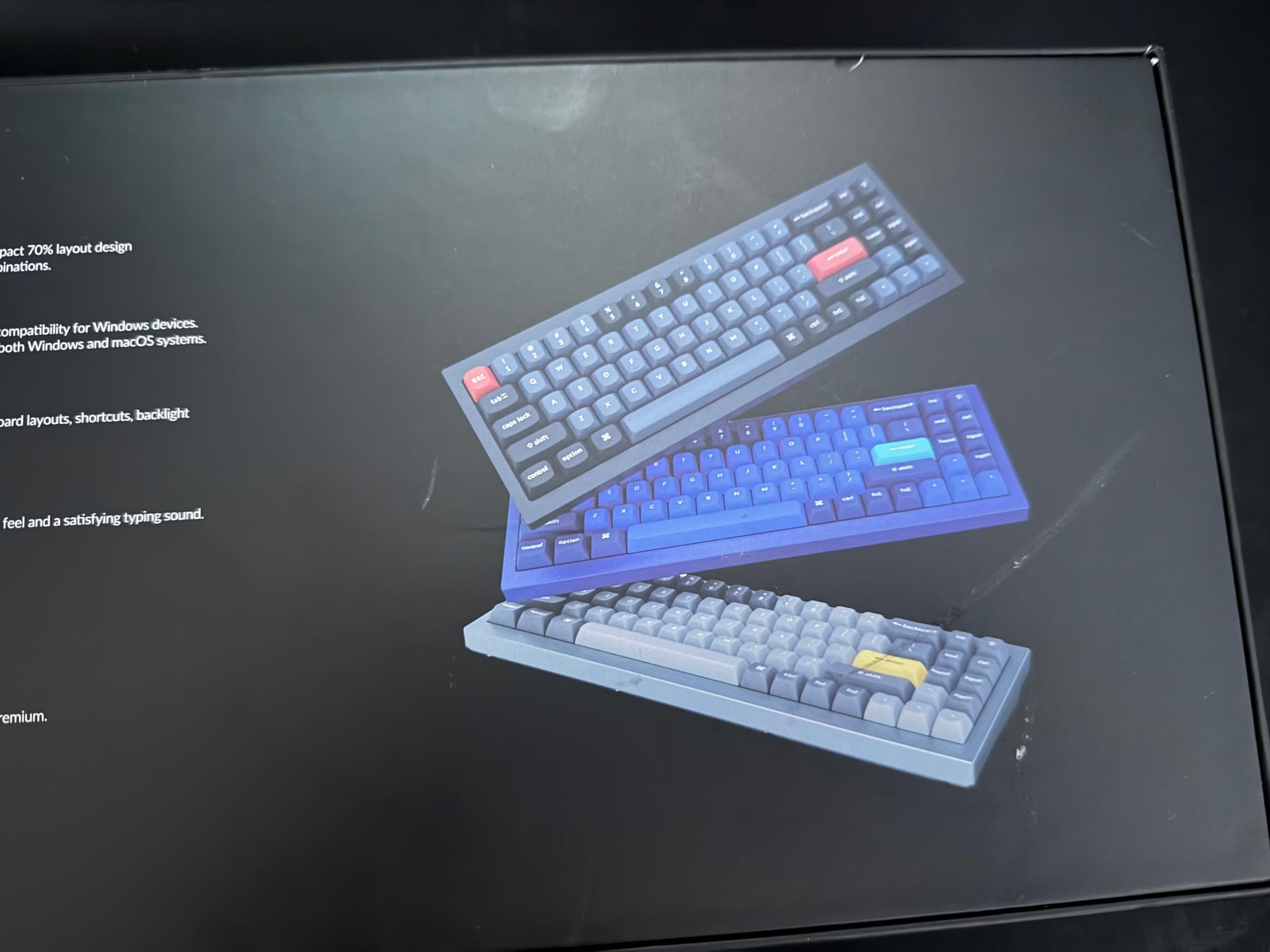 Keychron Q7 QMK Mechanical Keyboard Gateron G Pro Blue/Carbon Black