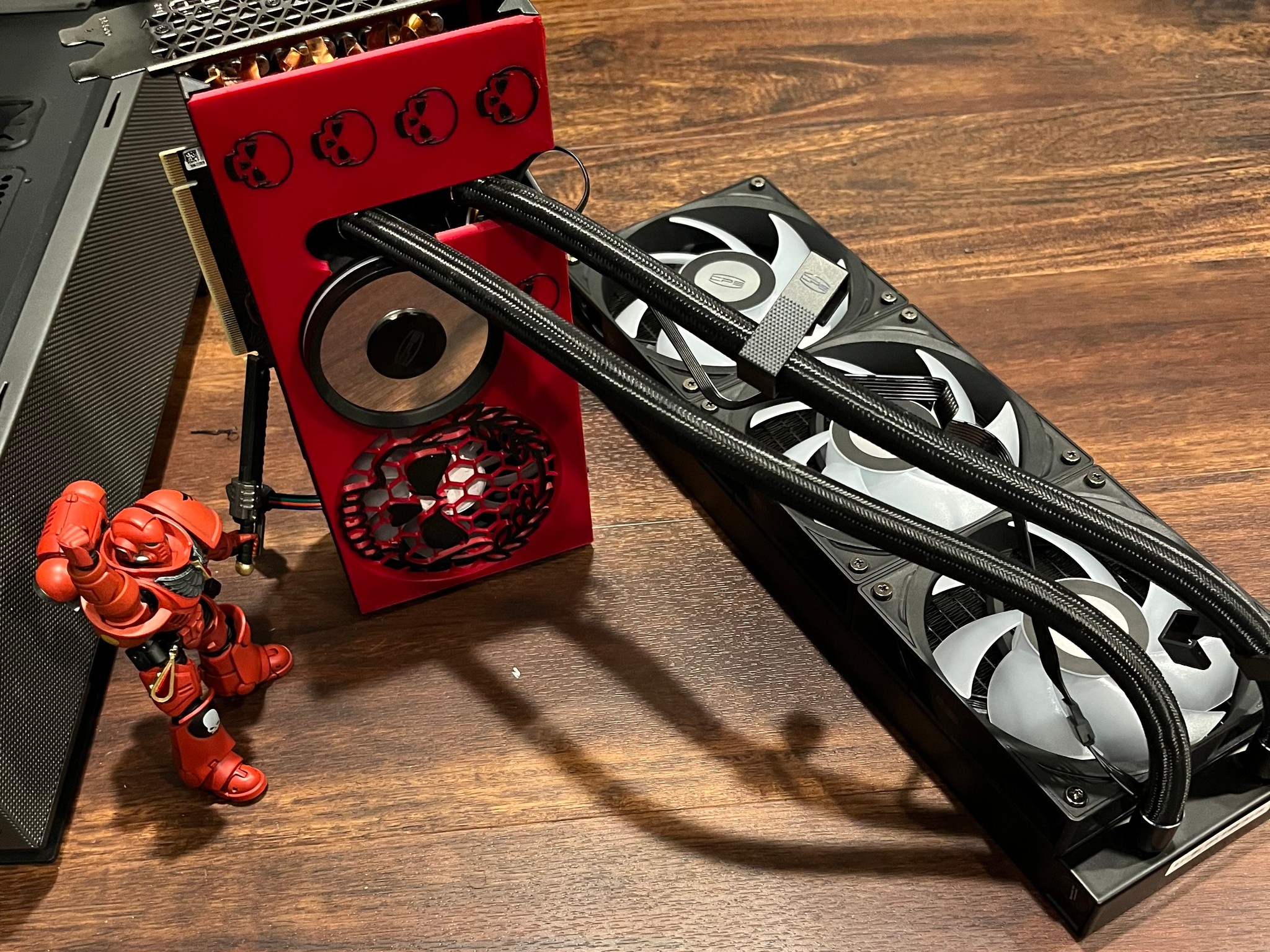 GRIMDARK GeForce RTX 3080 10GB w/ Warhammer 40K Action Figure - Custom Watercooled - UNIQUE