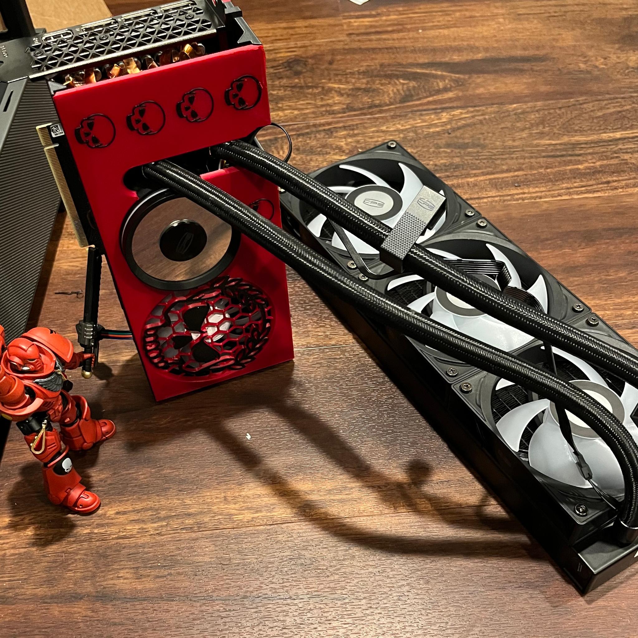 GRIMDARK GeForce RTX 3080 10GB w/ Warhammer 40K Action Figure - Custom Watercooled - UNIQUE