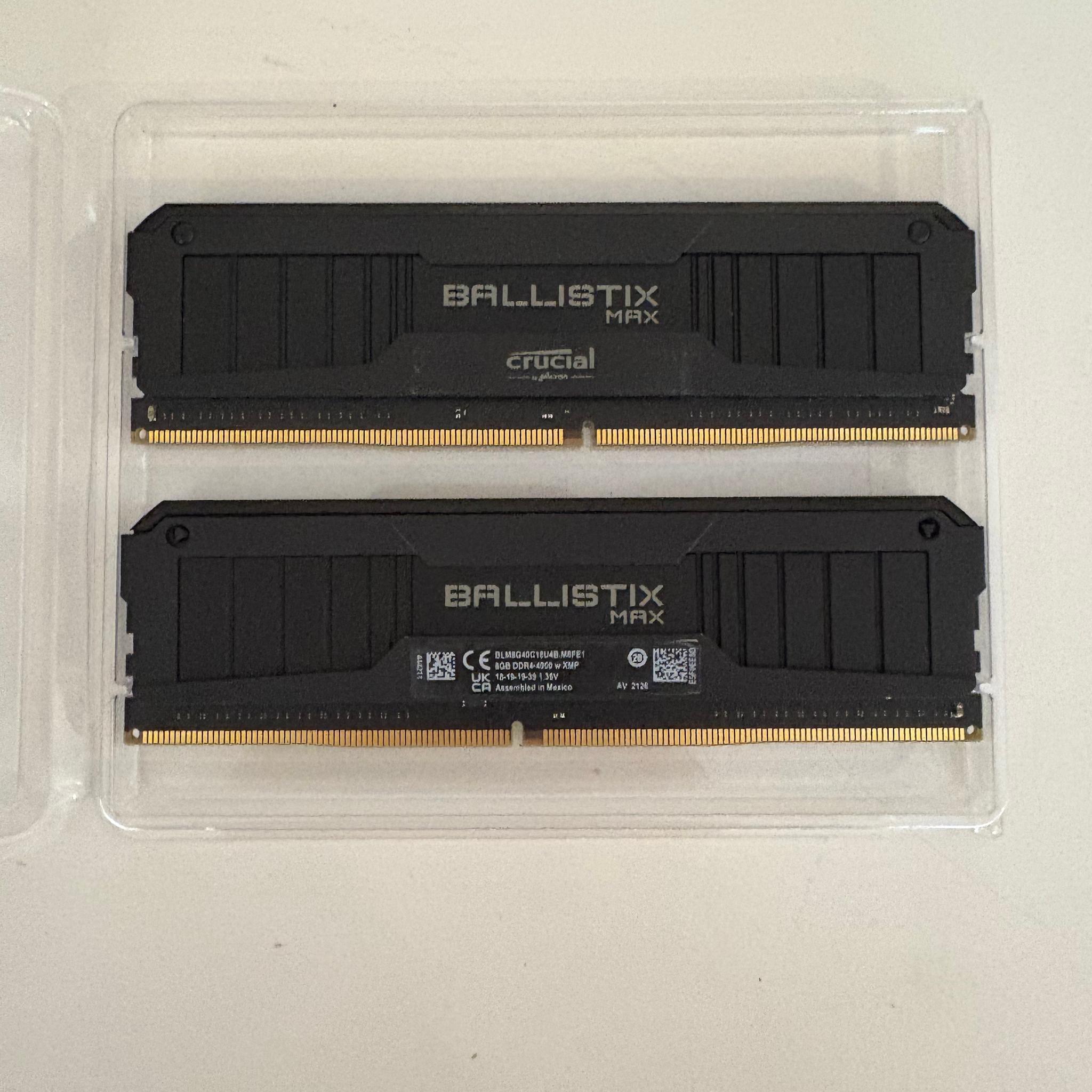 Crucial Micron Ballistix Max Gaming Memory 16GB (2x8GB) 4000 MT/s
