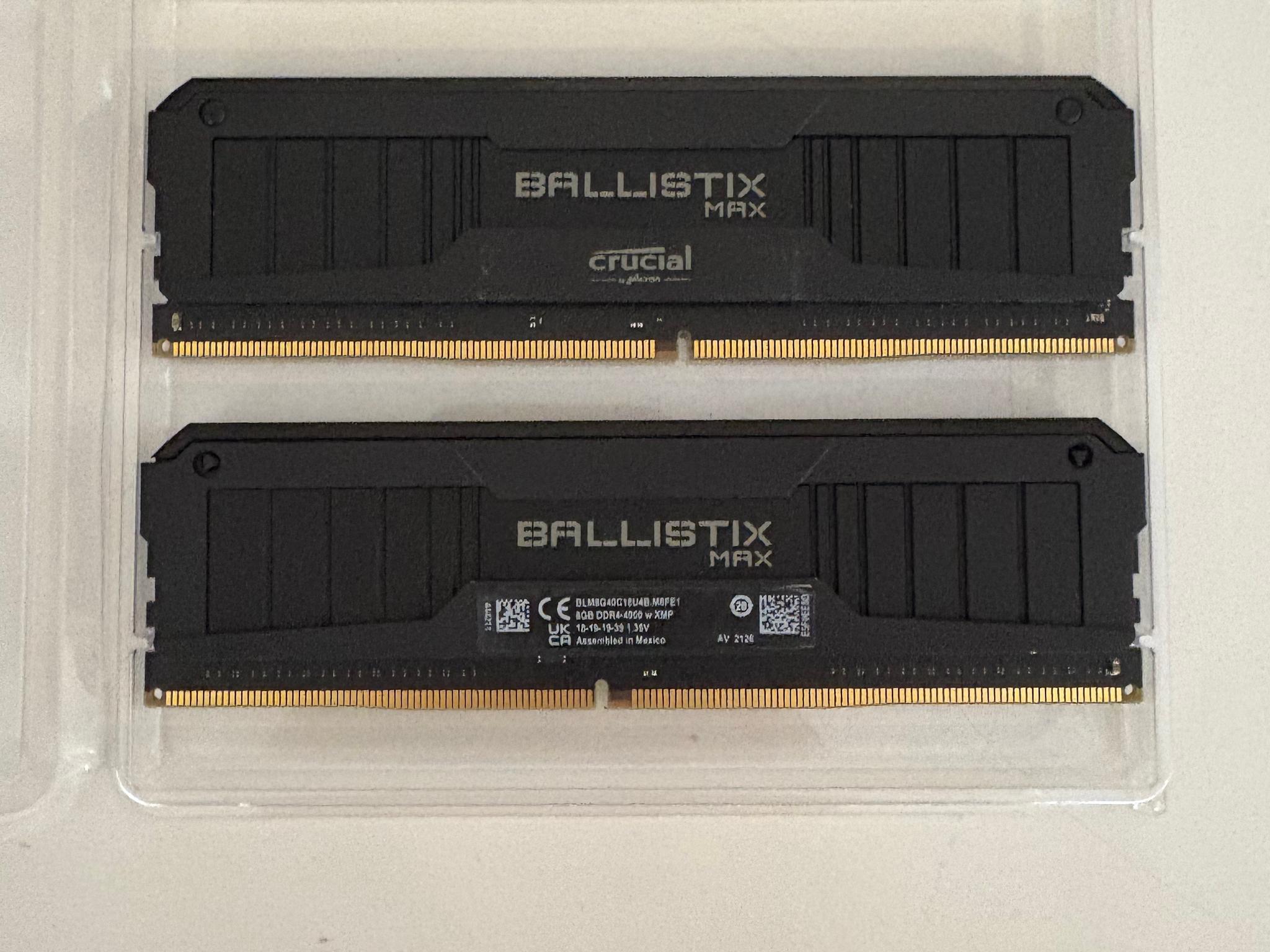 Crucial Micron Ballistix Max Gaming Memory 16GB (2x8GB) 4000 MT/s