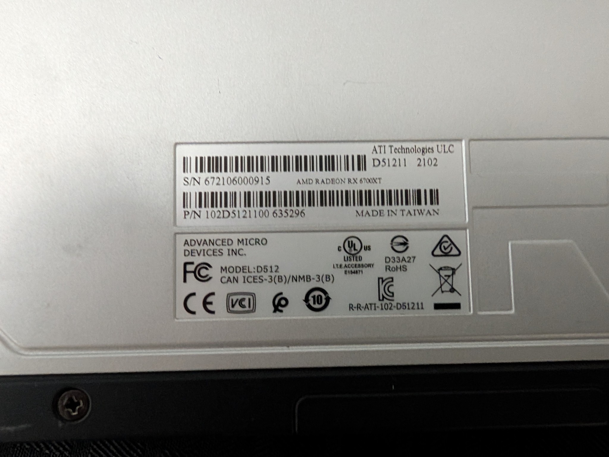 AMD Radeon RX 6700 XT Reference GPU