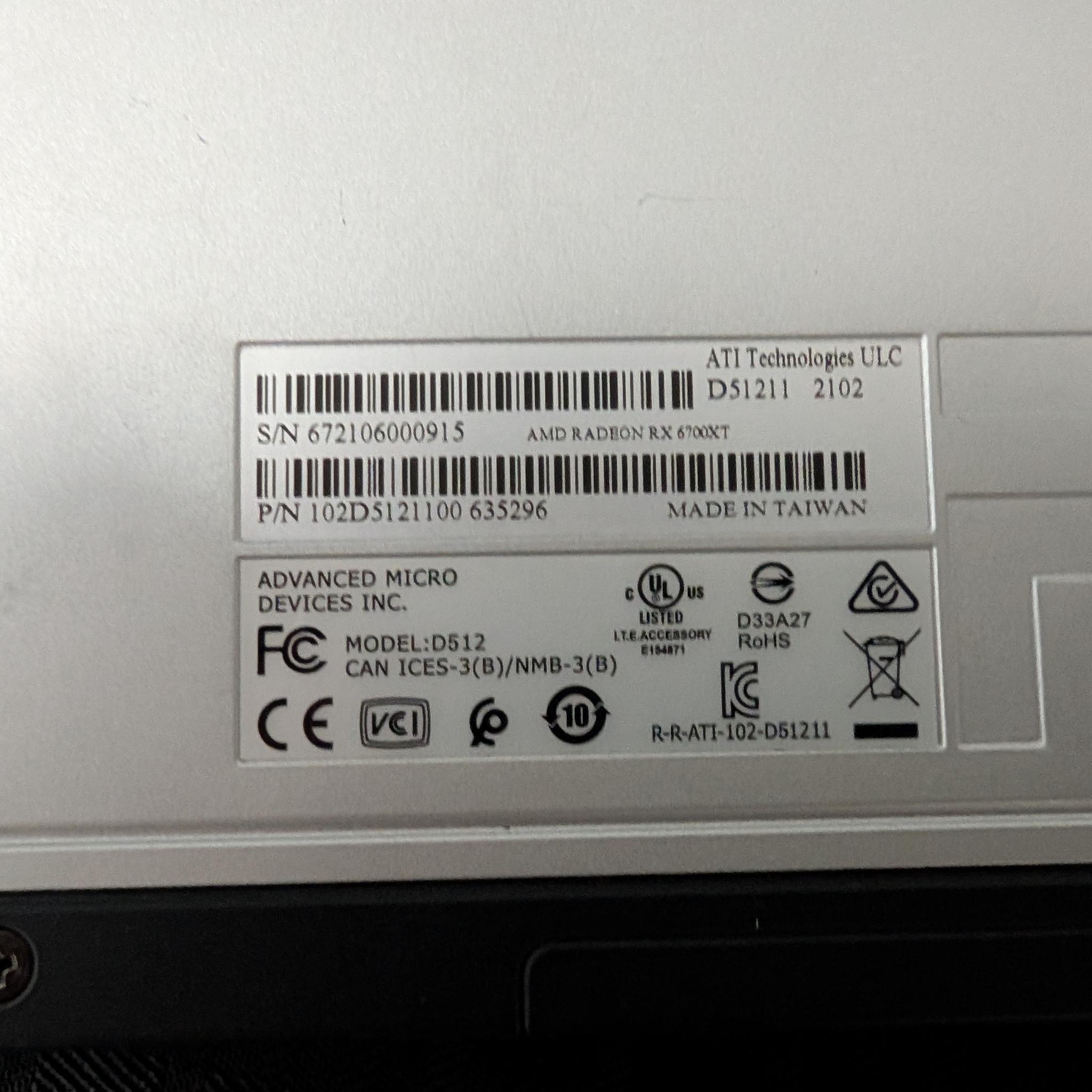 AMD Radeon RX 6700 XT Reference GPU