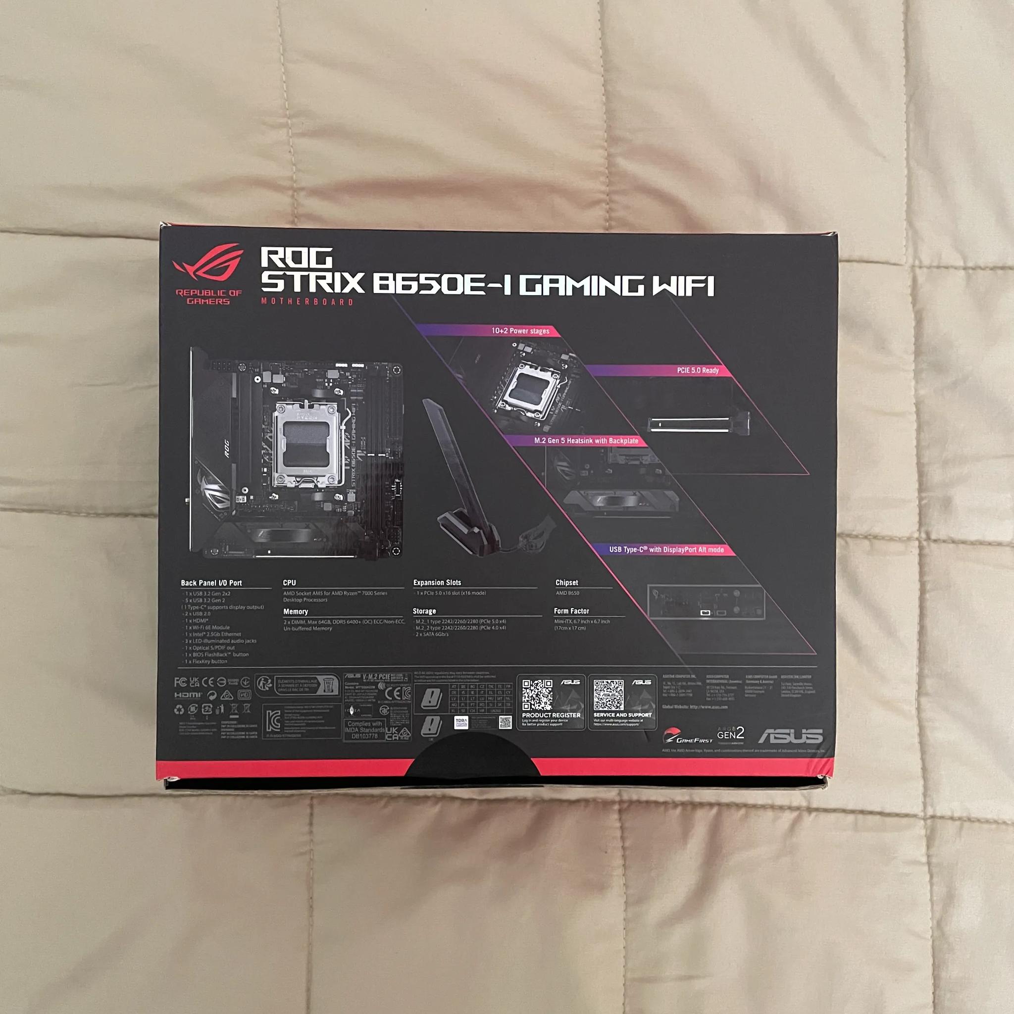 ASUS ROG STRIX B650E-I GAMING WIFI AM5 AMD Motherboard