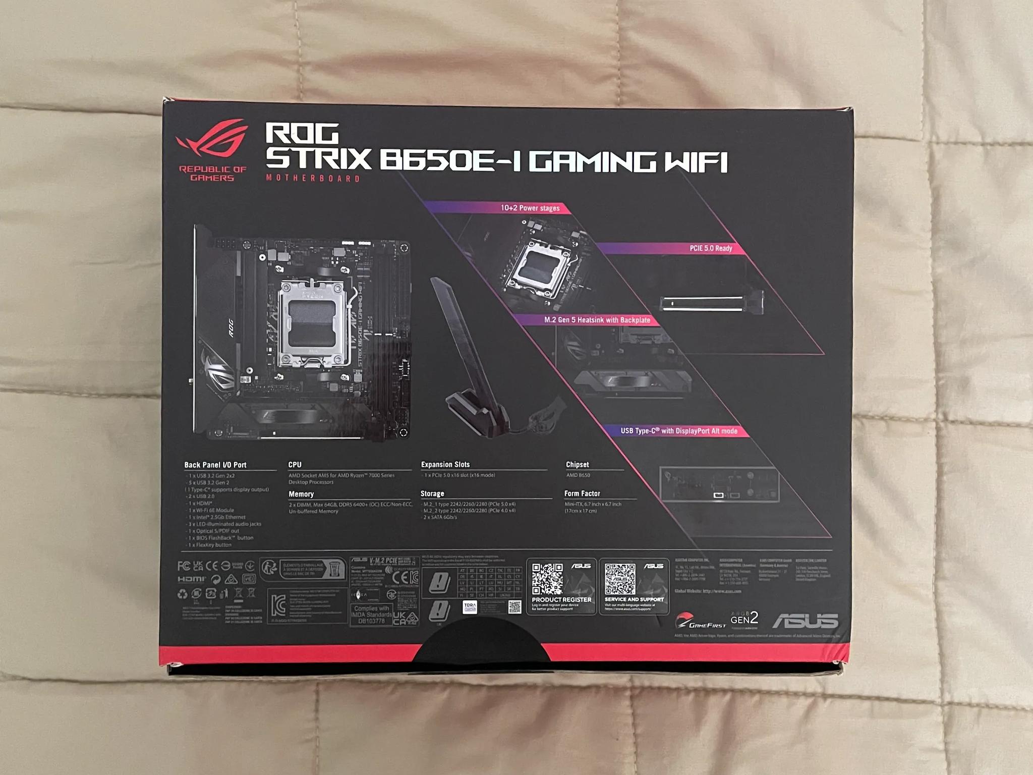 ASUS ROG STRIX B650E-I GAMING WIFI AM5 AMD Motherboard