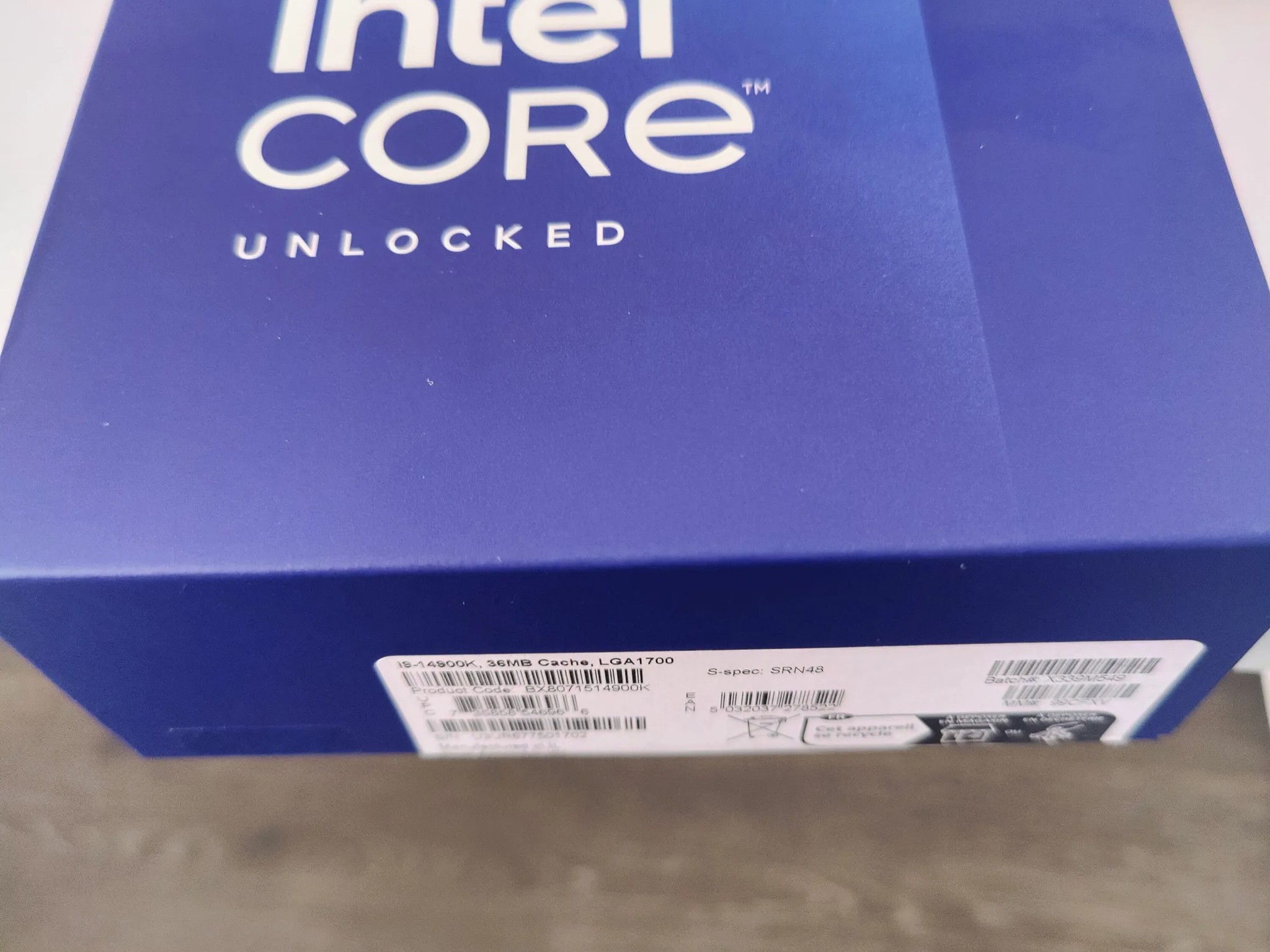 Intel i9 14900k bnib