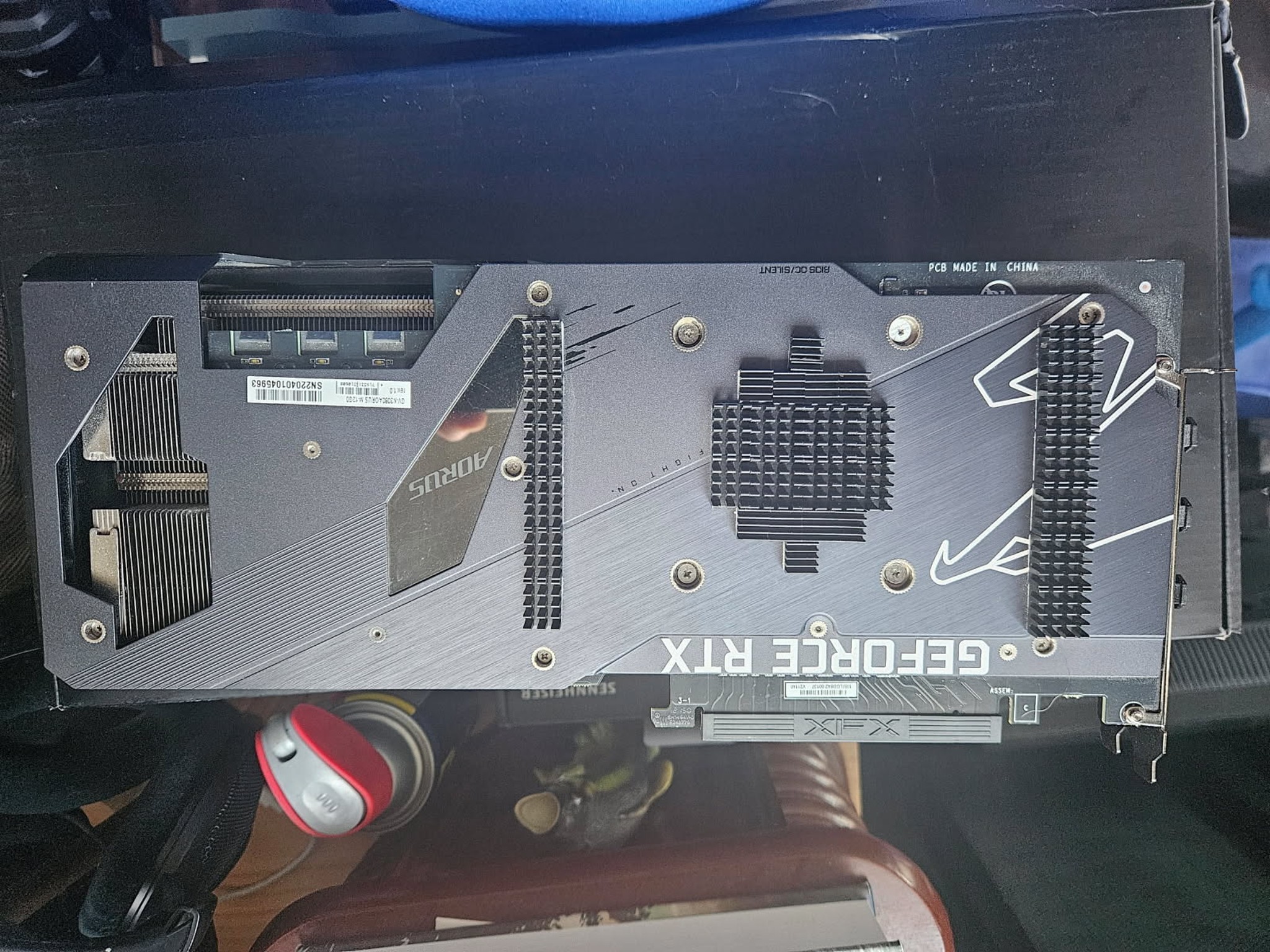 Gigabyte Auros Master Nvidia RTX 3080 12 GB repasted and padded