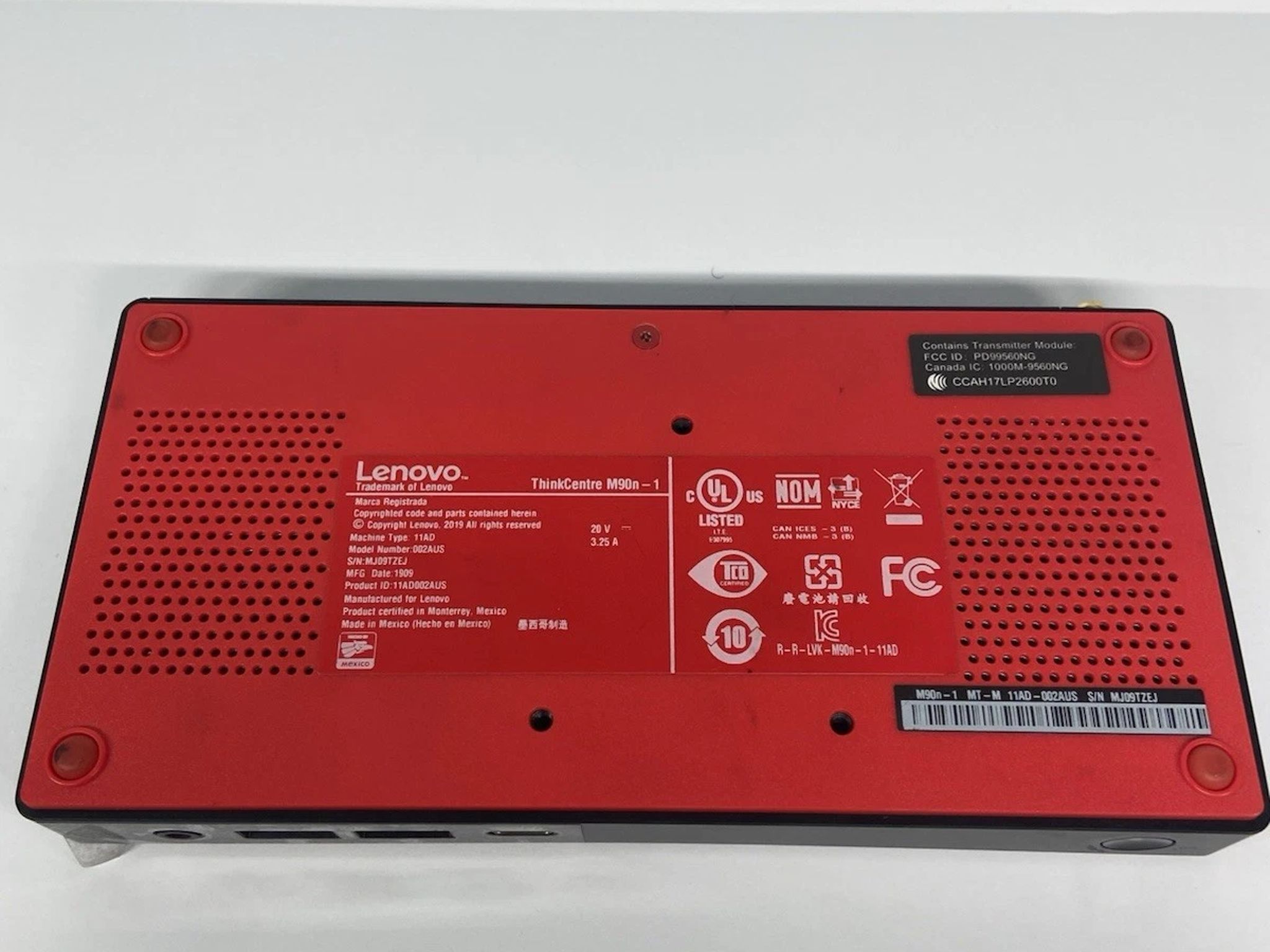 Lenovo ThinkCentre M90n-1 Nano PC i5-8265U 1.60GHz 8GB RAM No AC/HDD