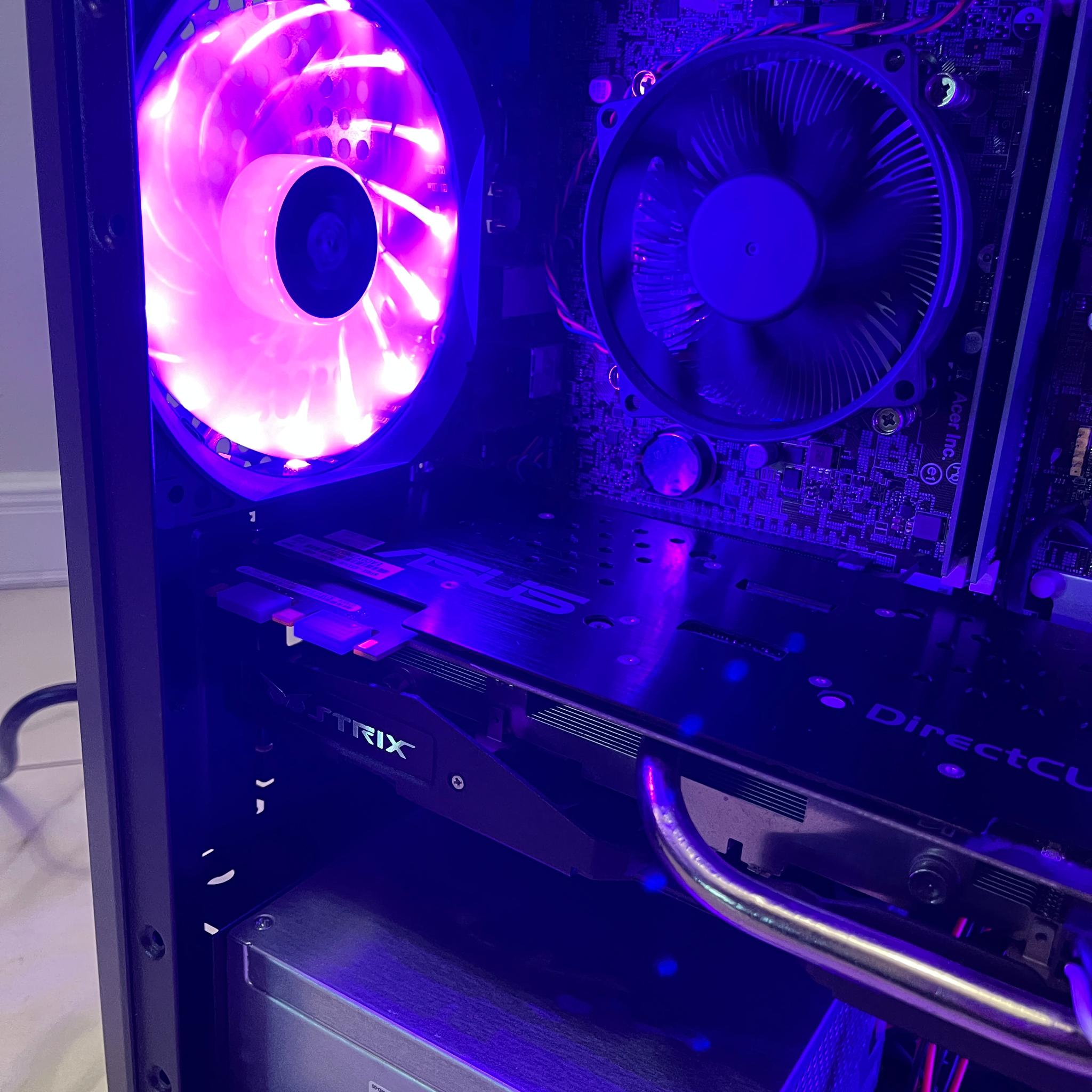 NVIDIA GTX 970, Intel Core i5-7400, 12GB RAM, 870 GB Storage - Budget RGB Gaming PC w/ Wi-Fi + BT