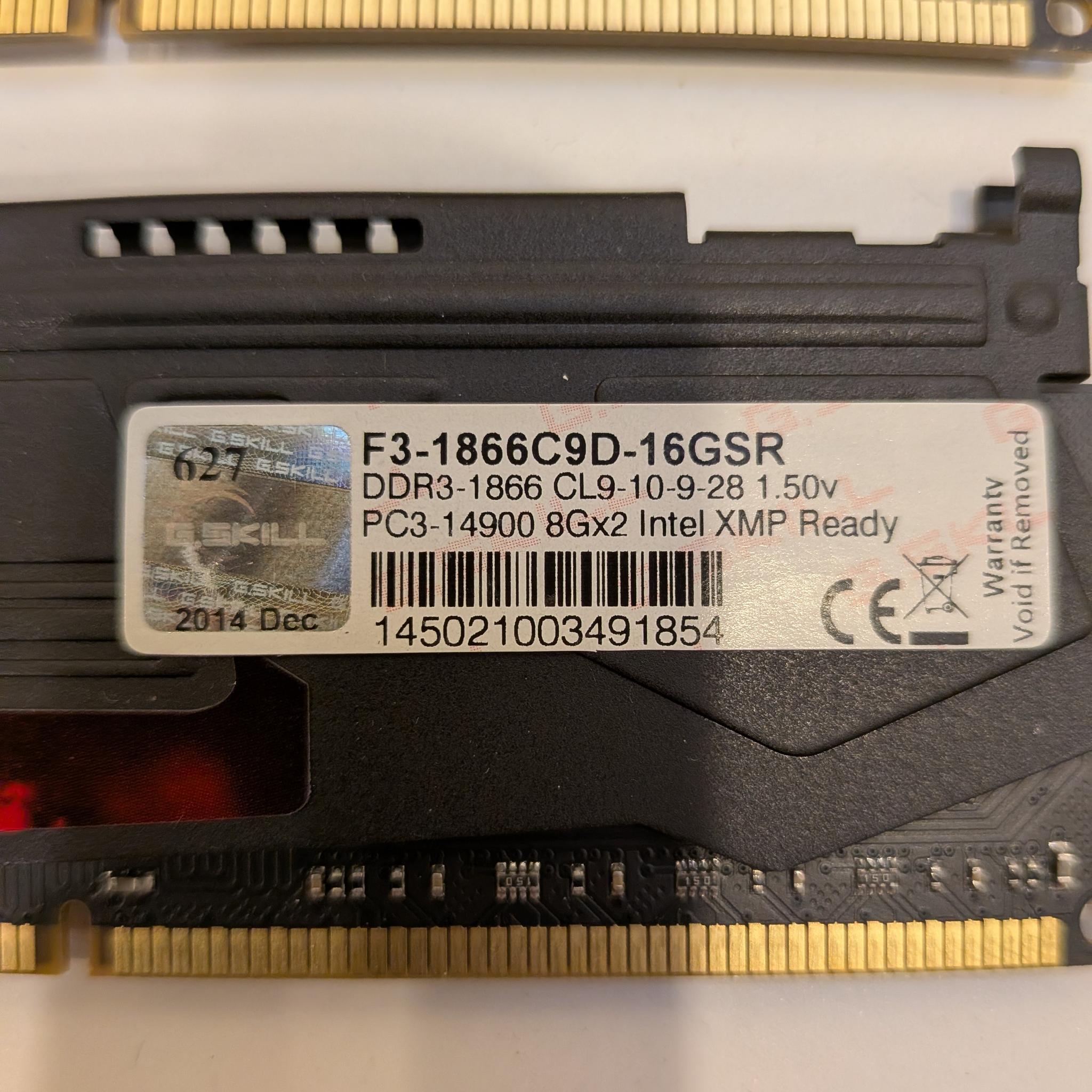 GSkill DDR3 16GB 2x8GB 1866