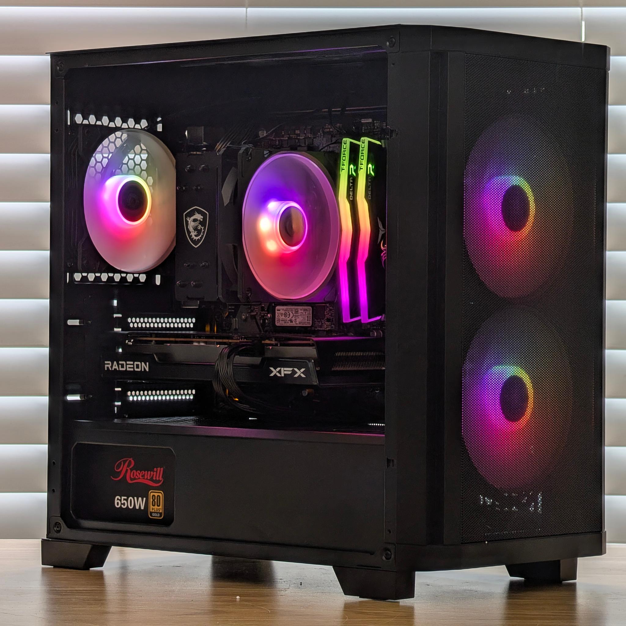 🌈🖤Ryzen 5 3600 | RX 6600 | 16GB DDR4 | 1TB SSD | Gaming PC🖤🌈