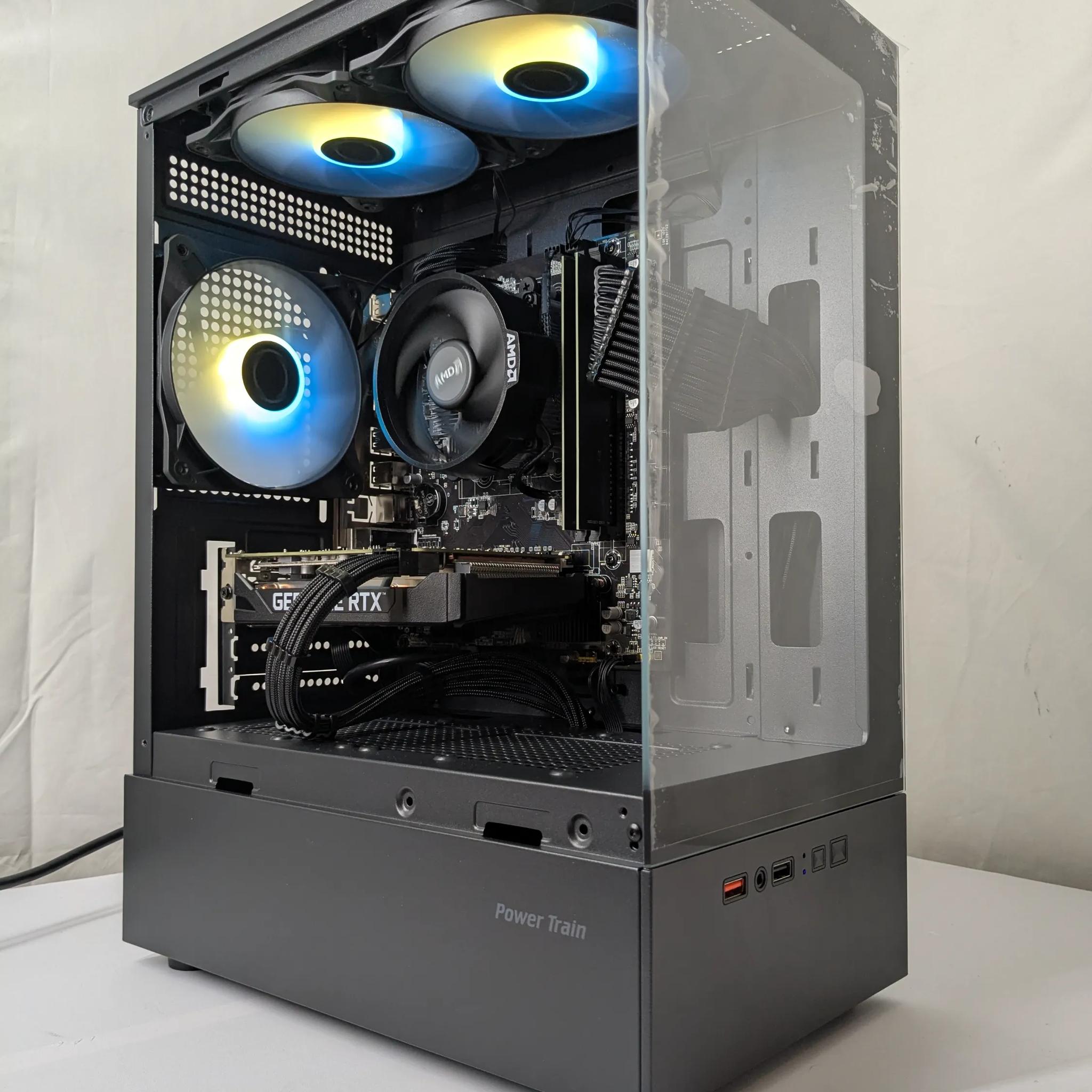 All Black Gaming PC – Ryzen 5 + RTX 2060 – 16GB RAM – 500GB NVMe