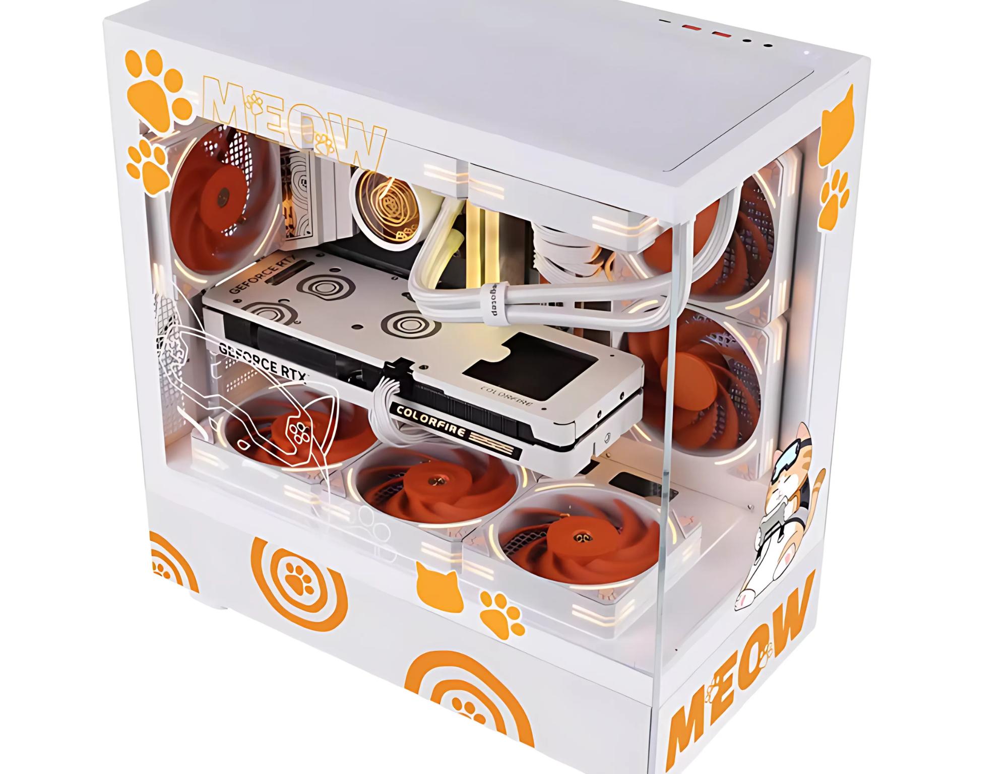 SEGOTEP Endura Pro Meow Edition, Tempered Glass, Detachable Panels,Meow Fans ARGB Fans Included
