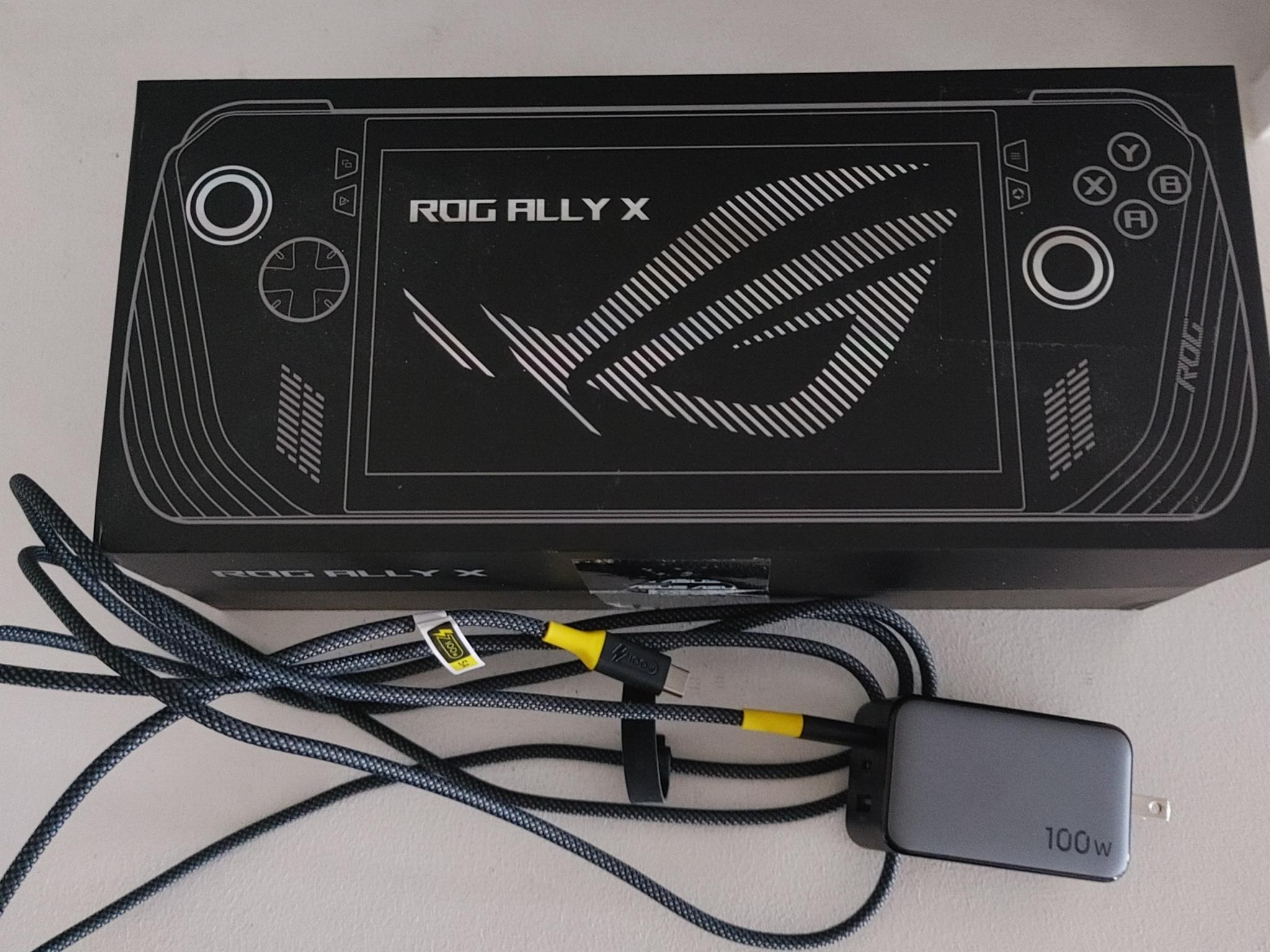 Asus Rog Ally X Z1 Extreme 24gb Ram 2TB nvme Windows 11 JSAUX USB-C Dock Ugreen 100w Gan Charger